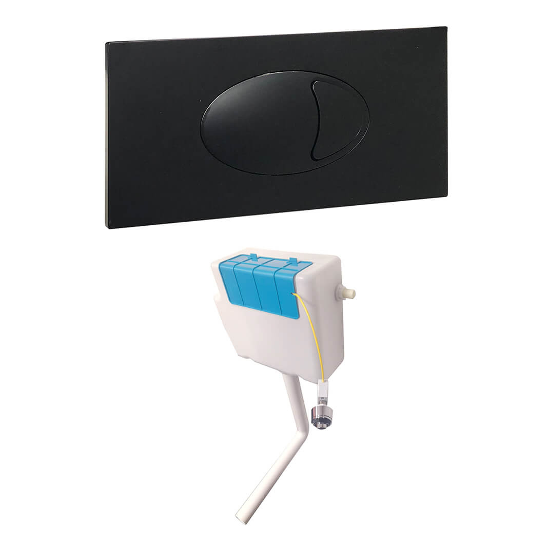 Drench Dual Flush Concealed Cistern with Dual Flush Plate