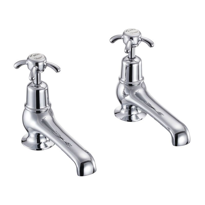 Burlington Anglesey Deck Mounted Bath Pillar Taps