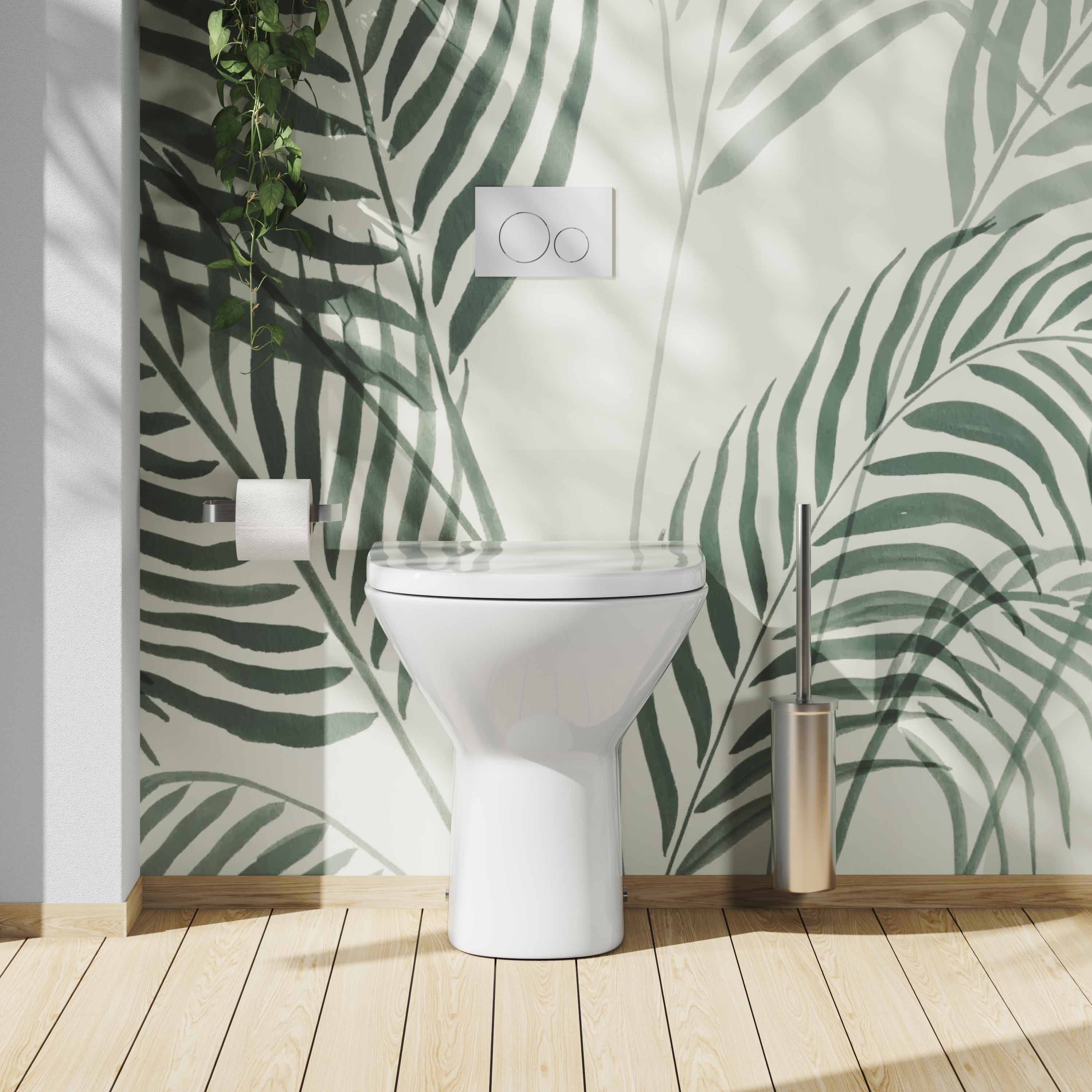 Harbour Identity Comfort Height Rimless Back to Wall Toilet & Soft Close Seat