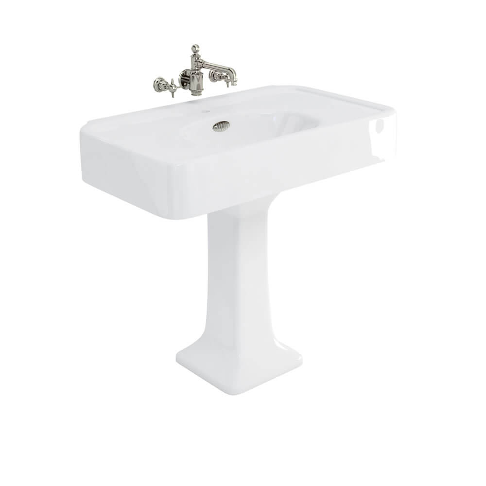 Arcade 900mm Basin with Overflow and Pedestal