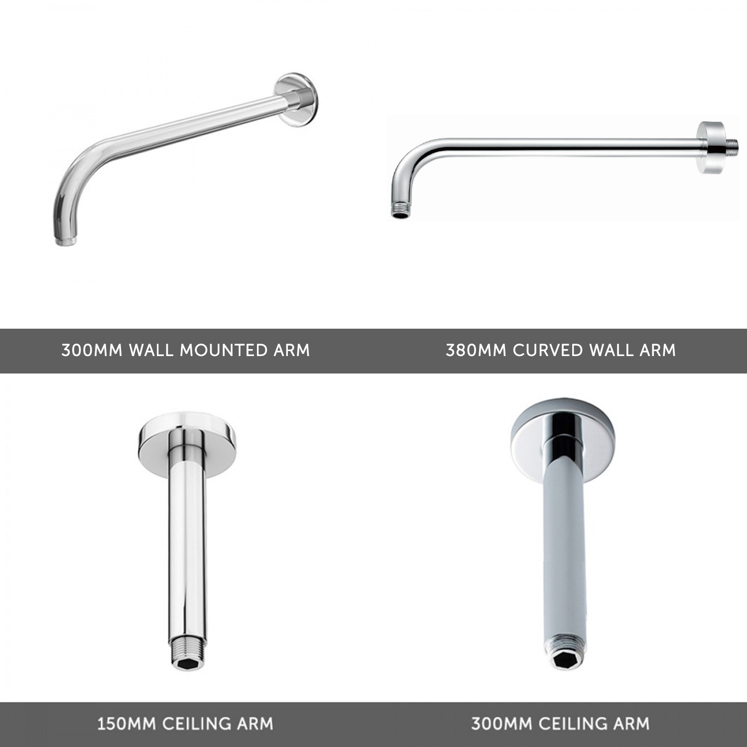 Harper Concealed Shower Valve, Fixed Shower Head & Handset