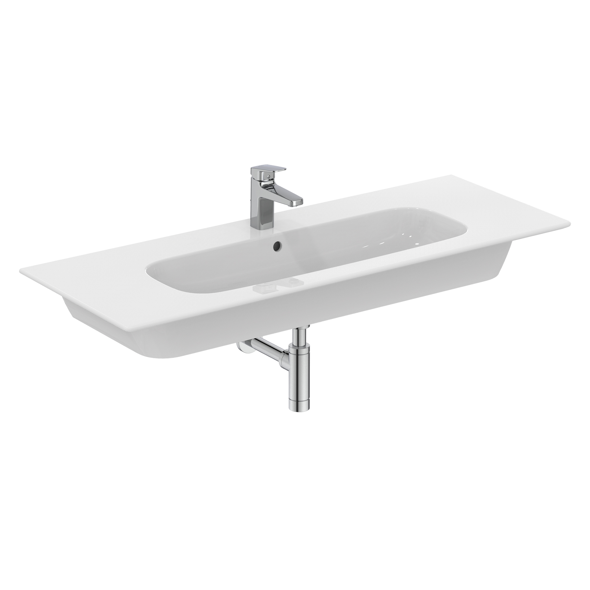 Ideal Standard i.life A Wall Hung Basin & Chrome Bottle Trap