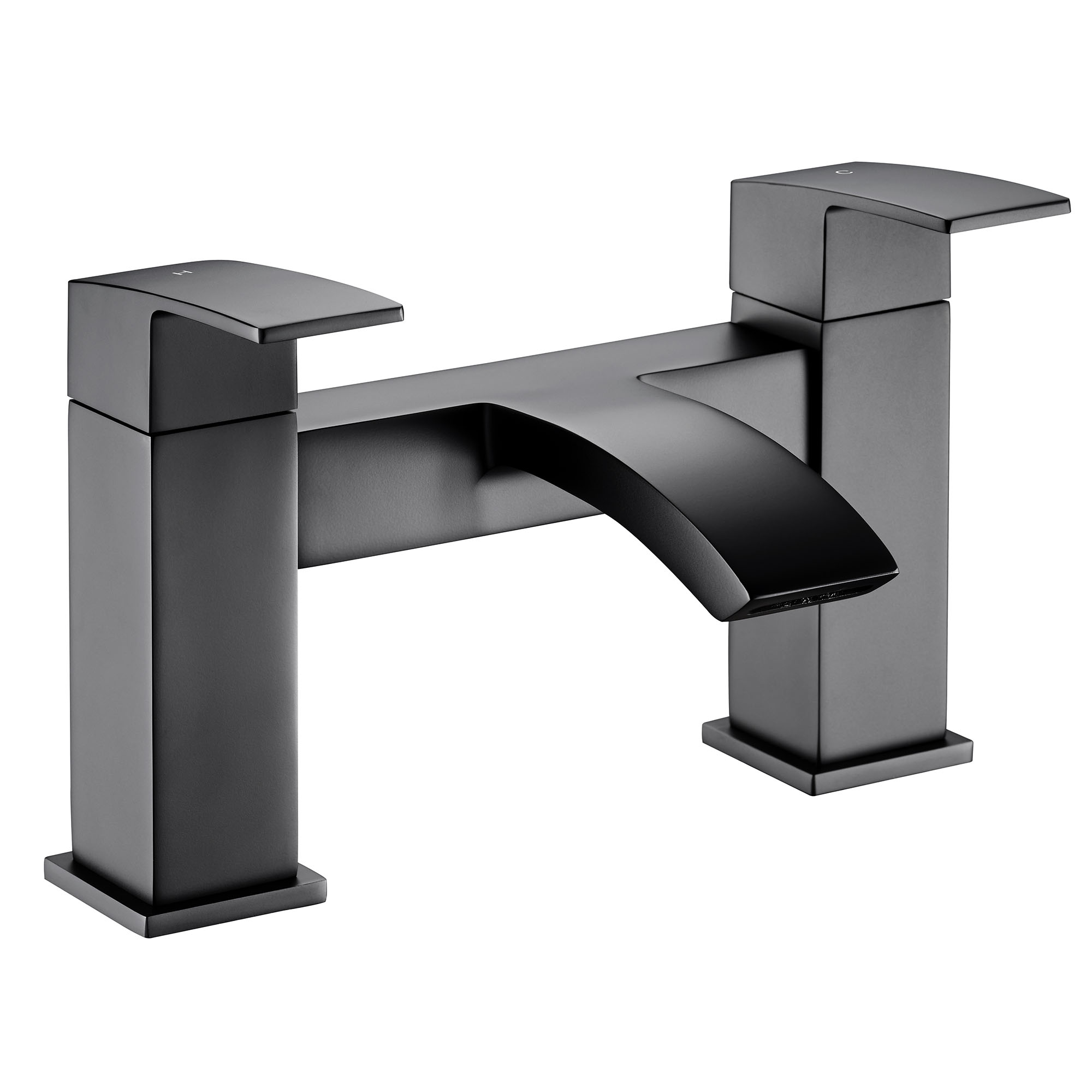 Vellamo City Deck Mounted Bath Filler - Matt Black