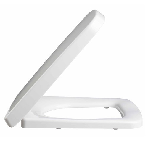 Vellamo Modern Square Soft Close Toilet Seat With Quick Release Hinges - Top Fix
