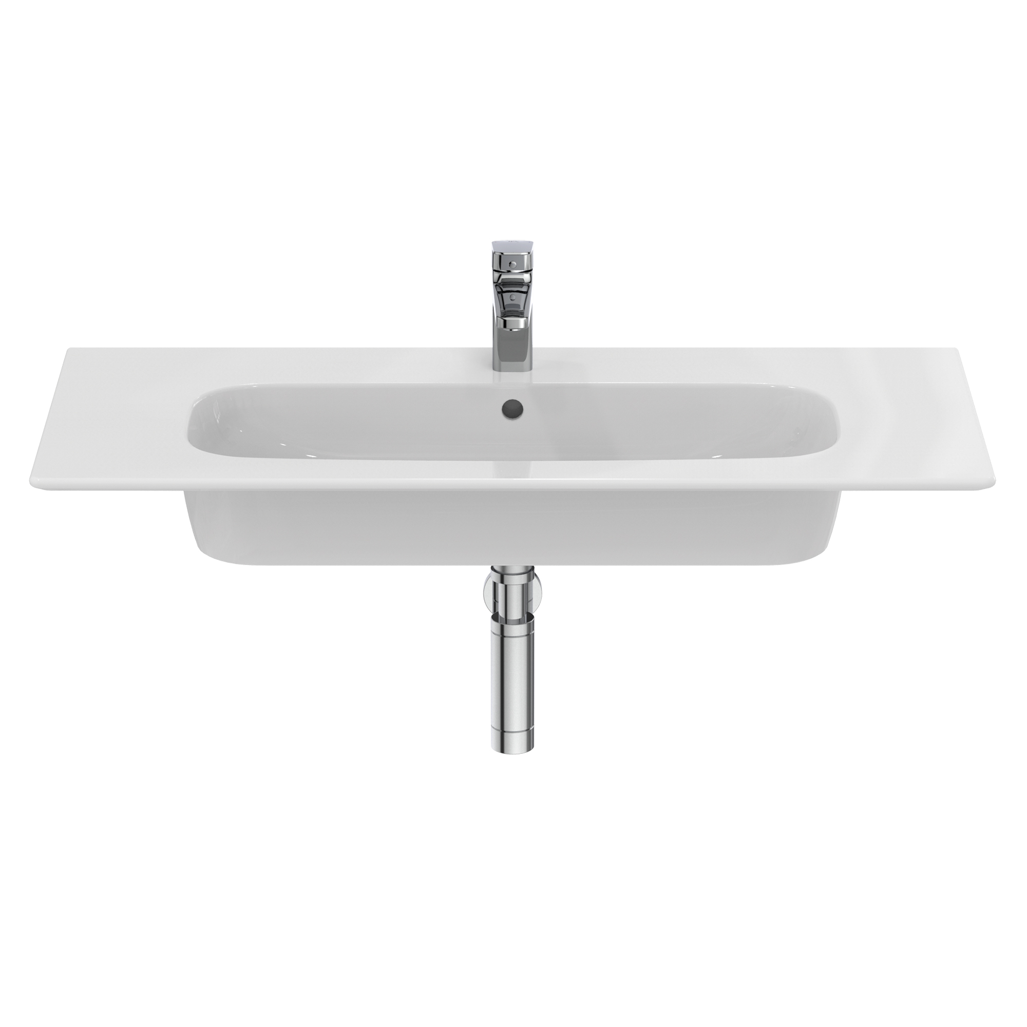 Ideal Standard i.life A Wall Hung Basin & Chrome Bottle Trap