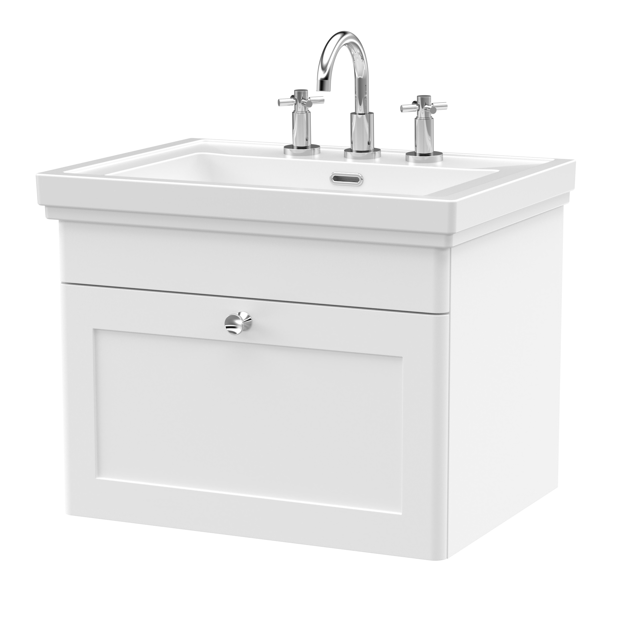 Butler & Rose Ophelia 600mm Wall Mounted 1 Drawer Vanity Unit & Basin