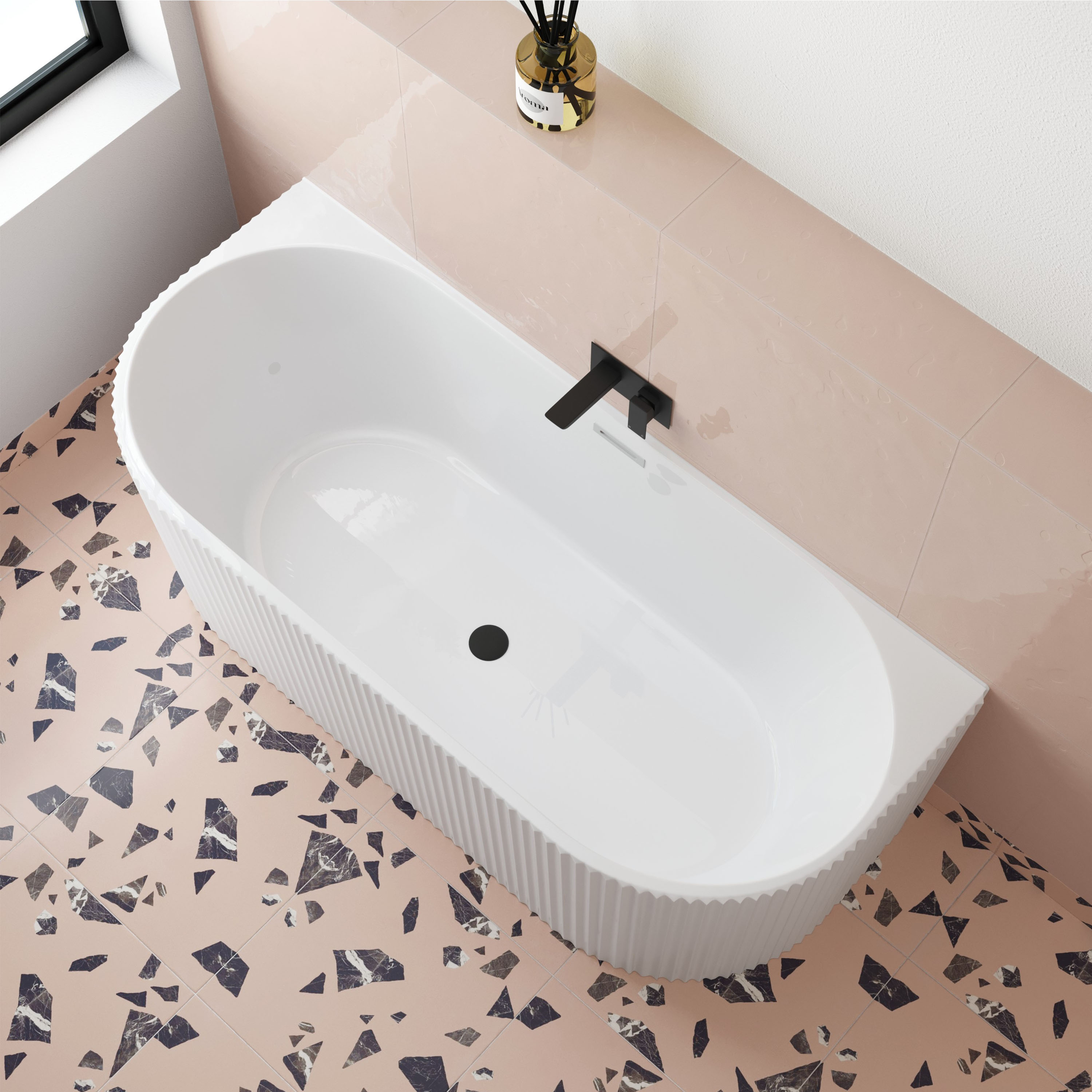 Billy Fluted Back to Wall Bath - 1700 x 780mm