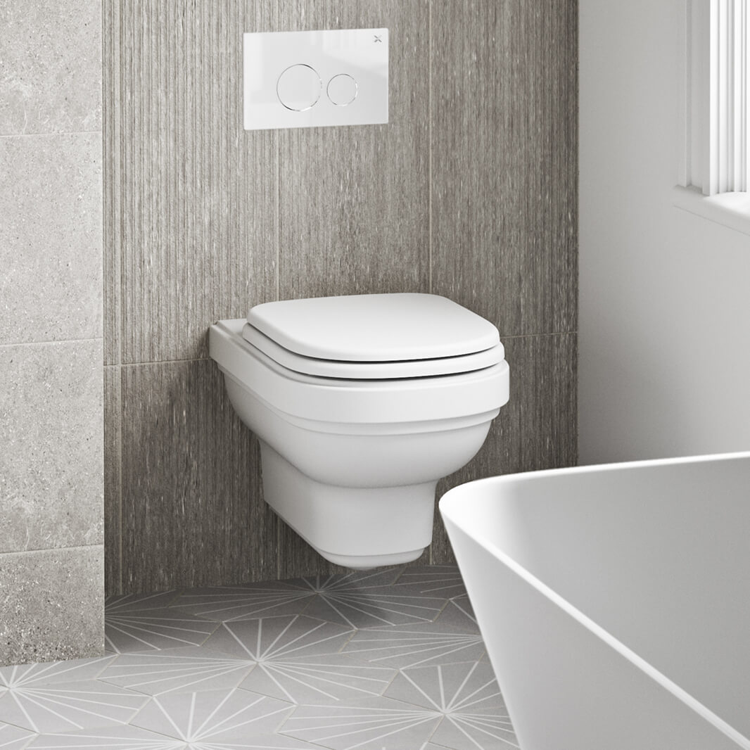 Burlington Riviera Wall Hung Toilet with Soft Close Seat