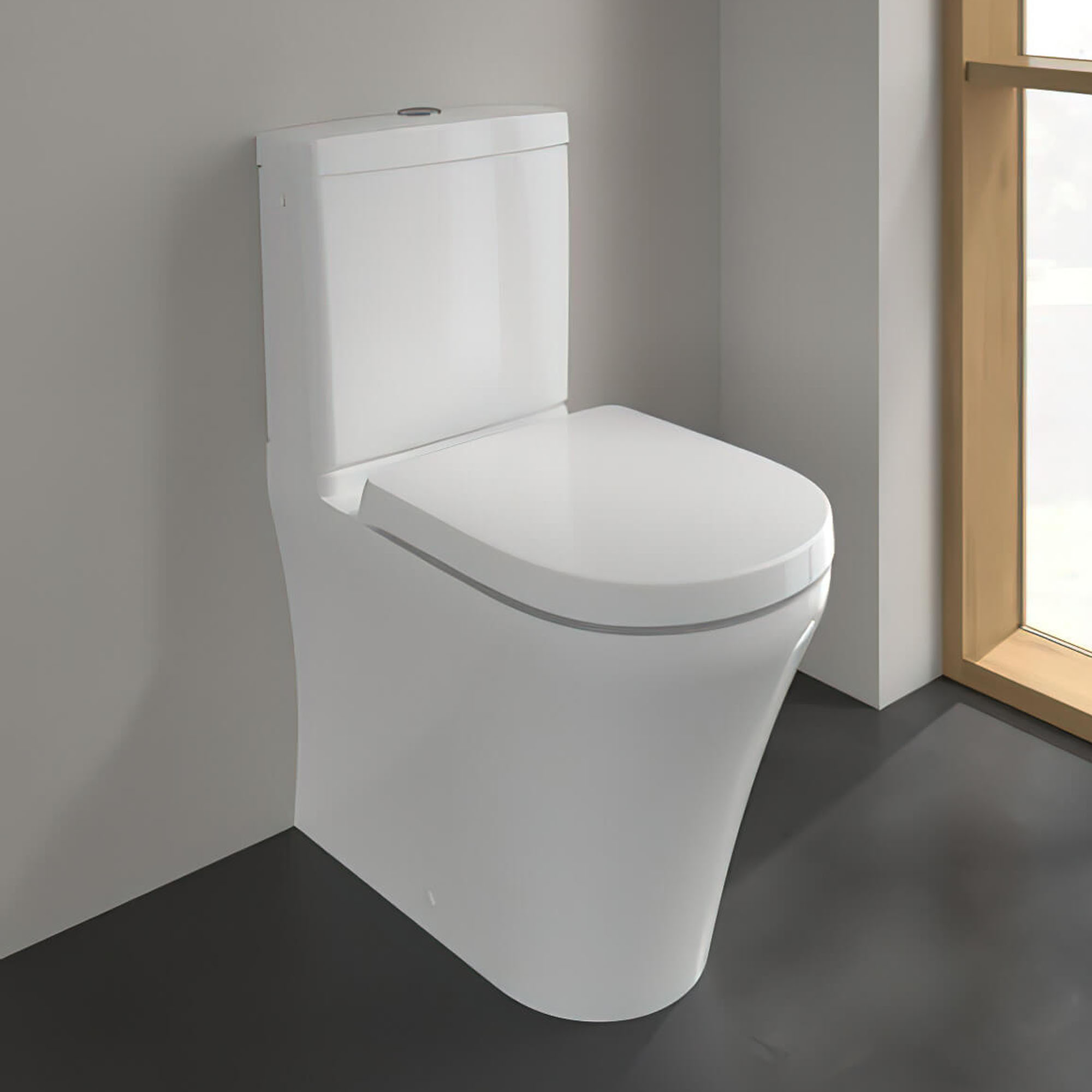 Villeroy & Boch O.novo Comfort Height Rimless Closed Coupled Toilet with Soft Close Toilet Seat