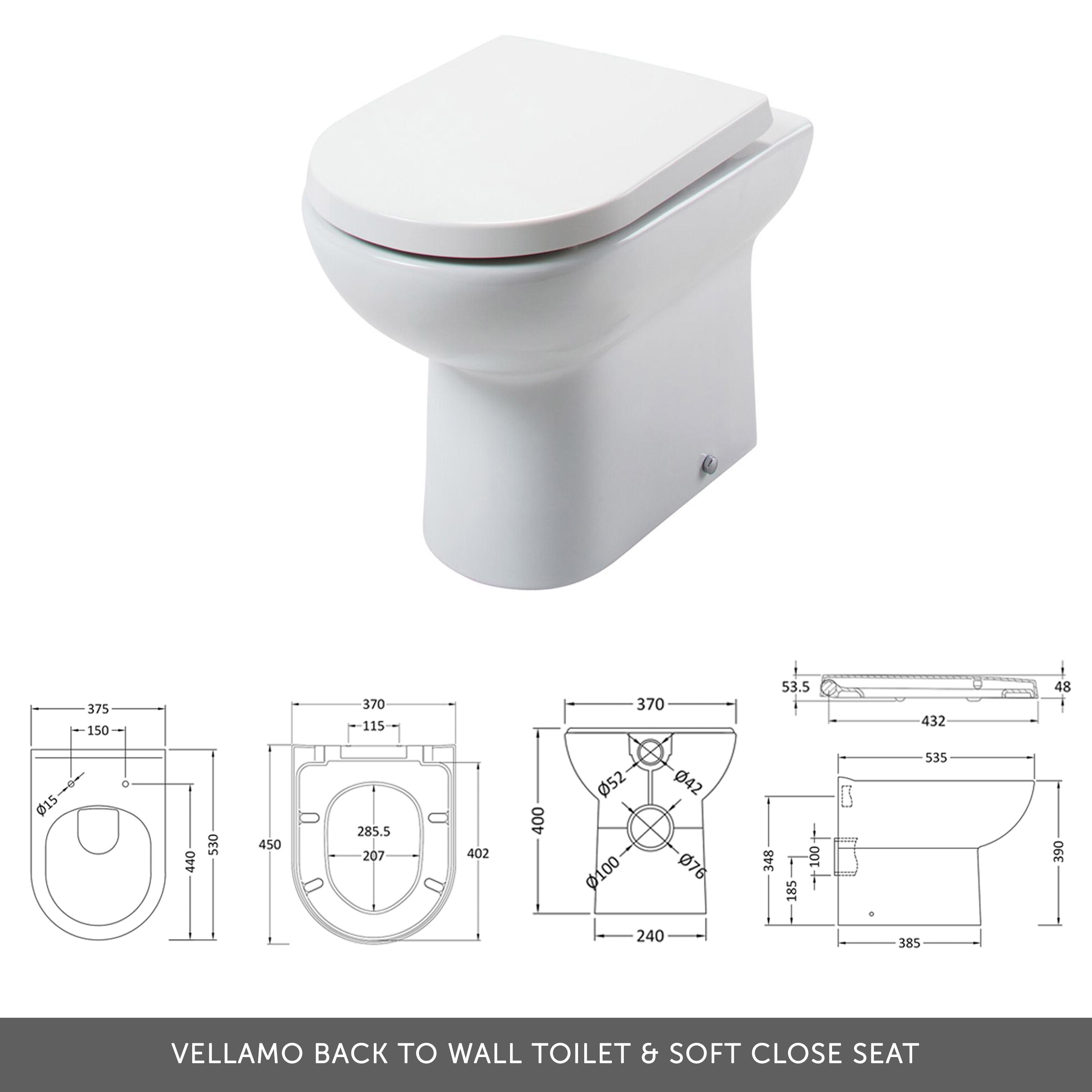 Erin 1000mm 2 Door Combination Basin & Toilet Unit