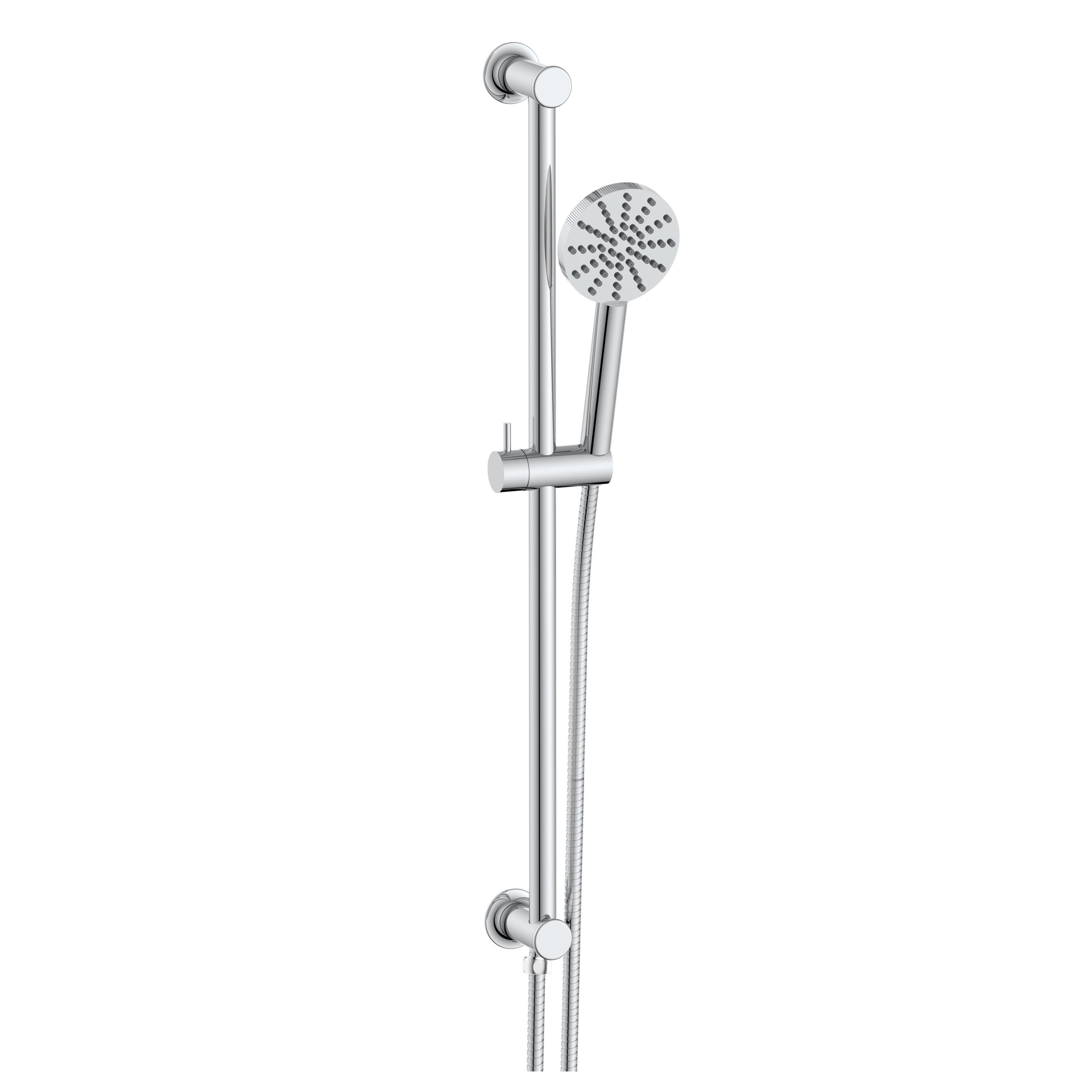 Core Fluted Slide Rail Shower Kit, Handset & Hose with Integrated Elbow