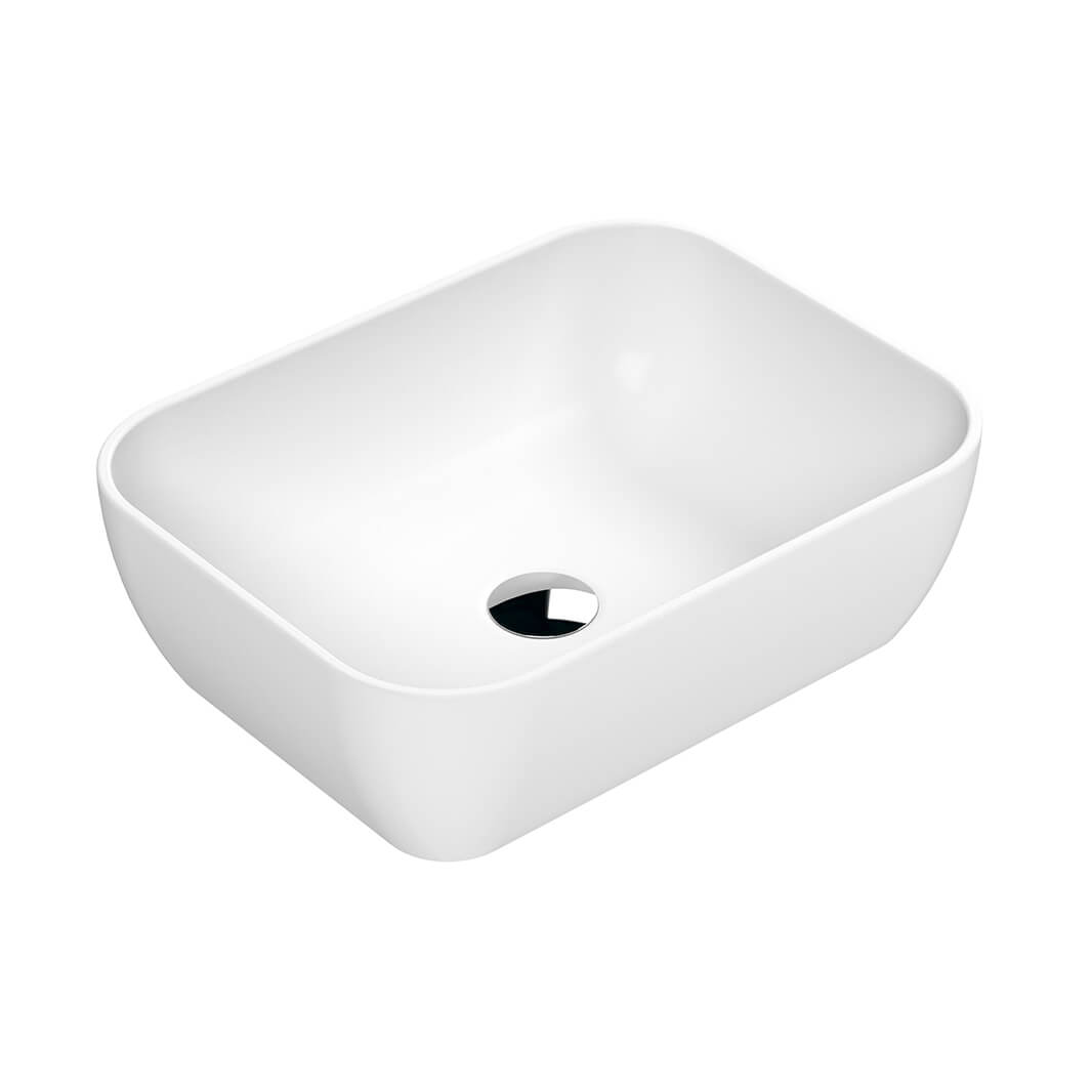 Harbour Soft Square Matt Finish Countertop Basin - 455 x 325mm