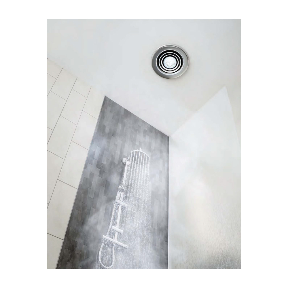 hib. Turbo Cool White LED Illuminated Inline Chrome Ceiling Fan