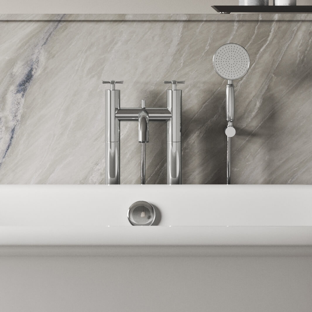 Burlington Riviera Freestanding Bath Shower Mixer & Kit