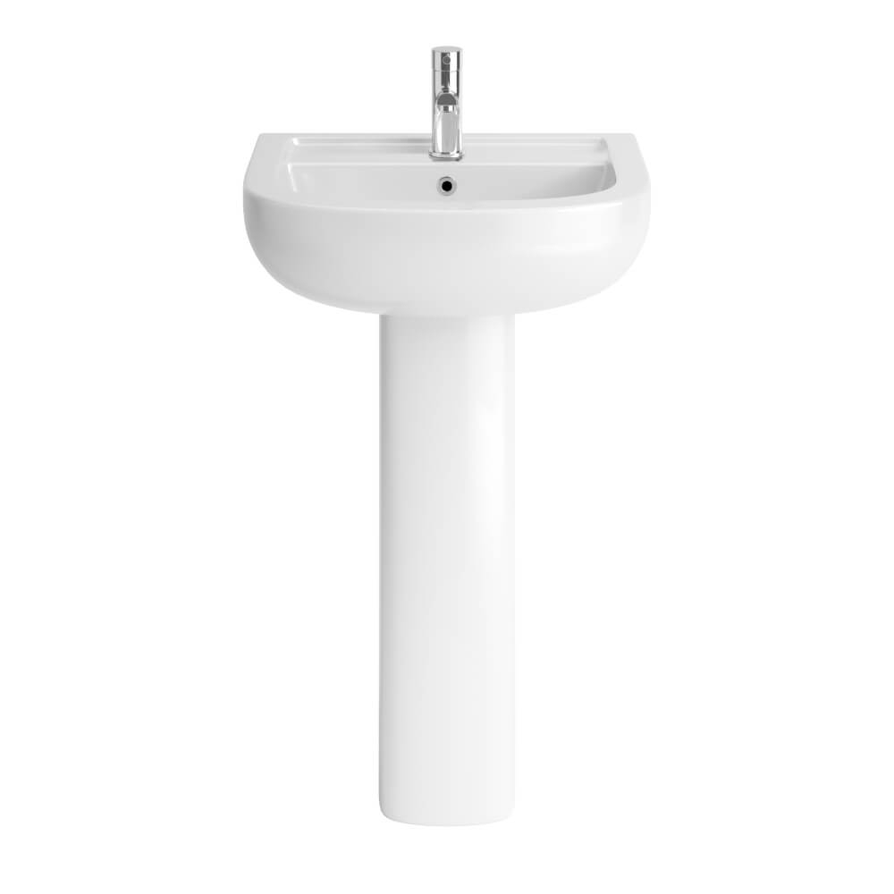 Harbour Grace 550mm 1 Tap Hole Basin & Pedestal