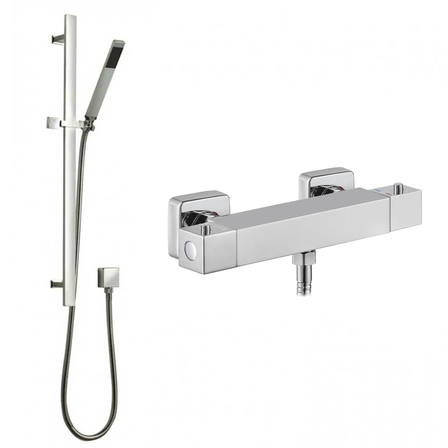 Graham Thermostatic Bar Shower Valve & Slide Rail Kit
