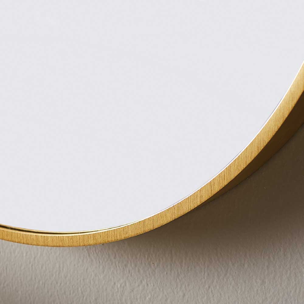 Origins Living Brushed Brass Docklands Round Mirror - 600mm