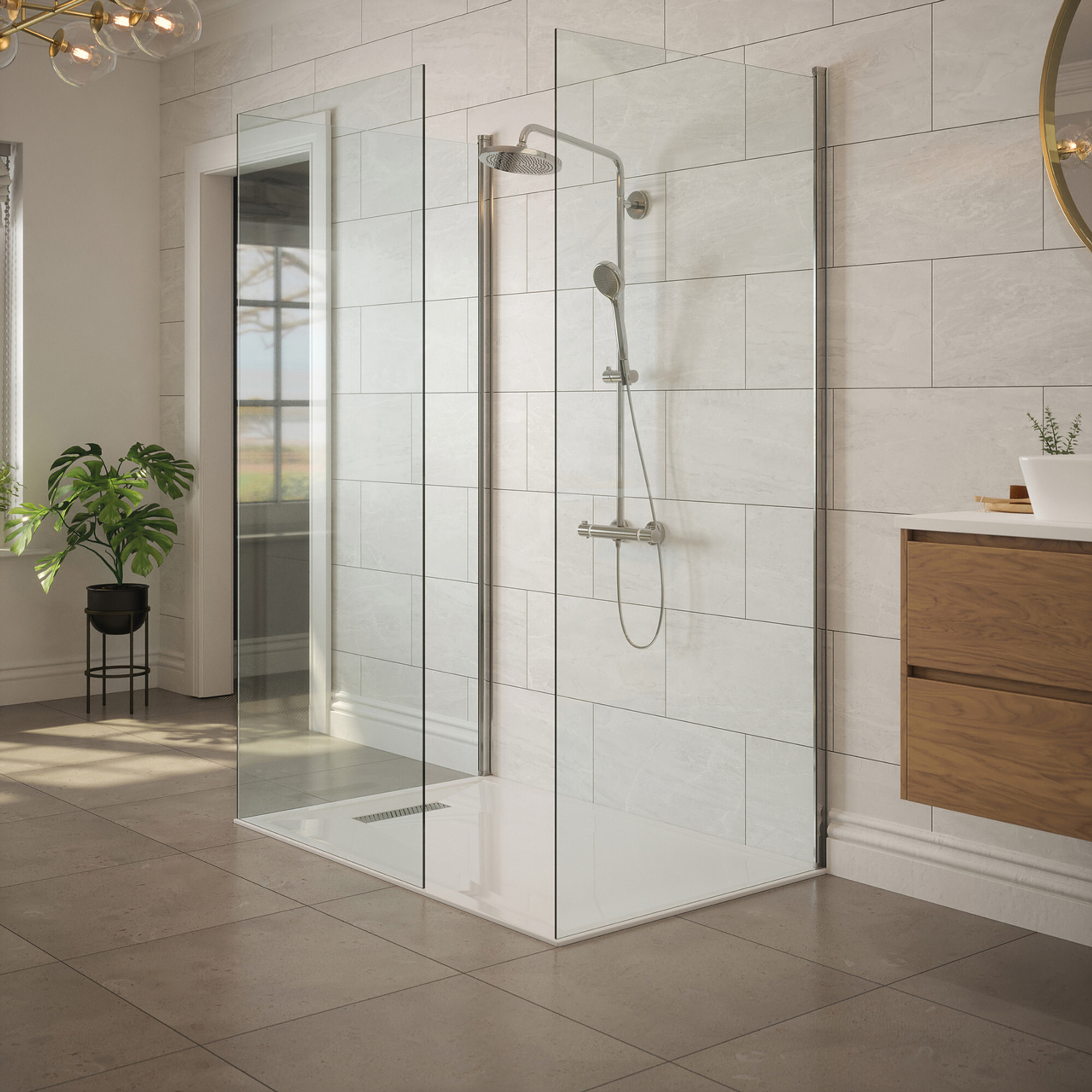 Harbour Linear 25mm Luxury Stone Rectangular Shower Tray - 9 Sizes