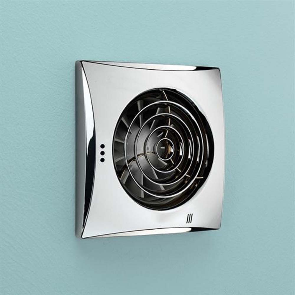 hib. Hush Wall Mounted Slimline Lowprofile Fan with Timer & Humidity Sensor