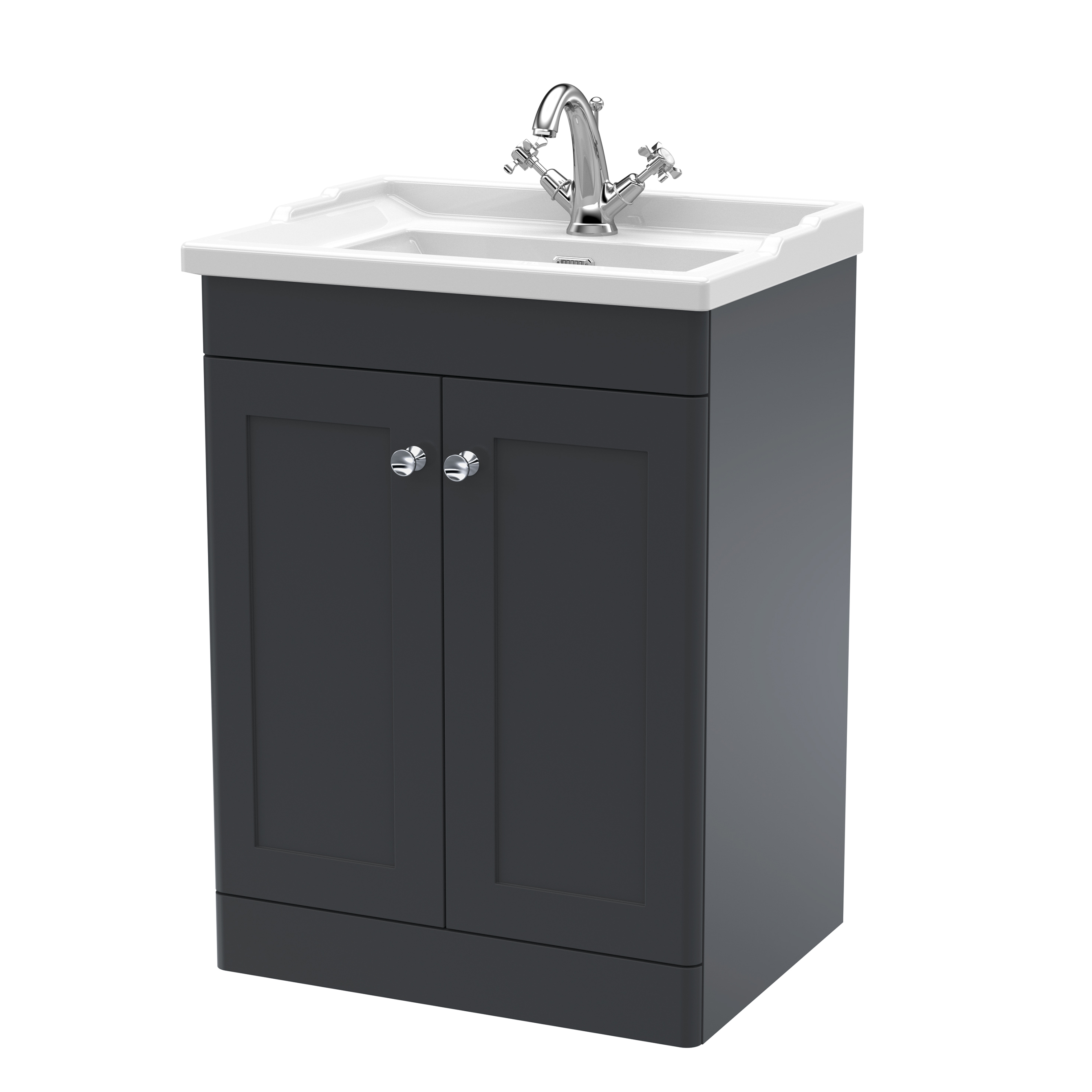 Butler & Rose Ophelia 600mm Floorstanding 2 Door Vanity Unit & Basin