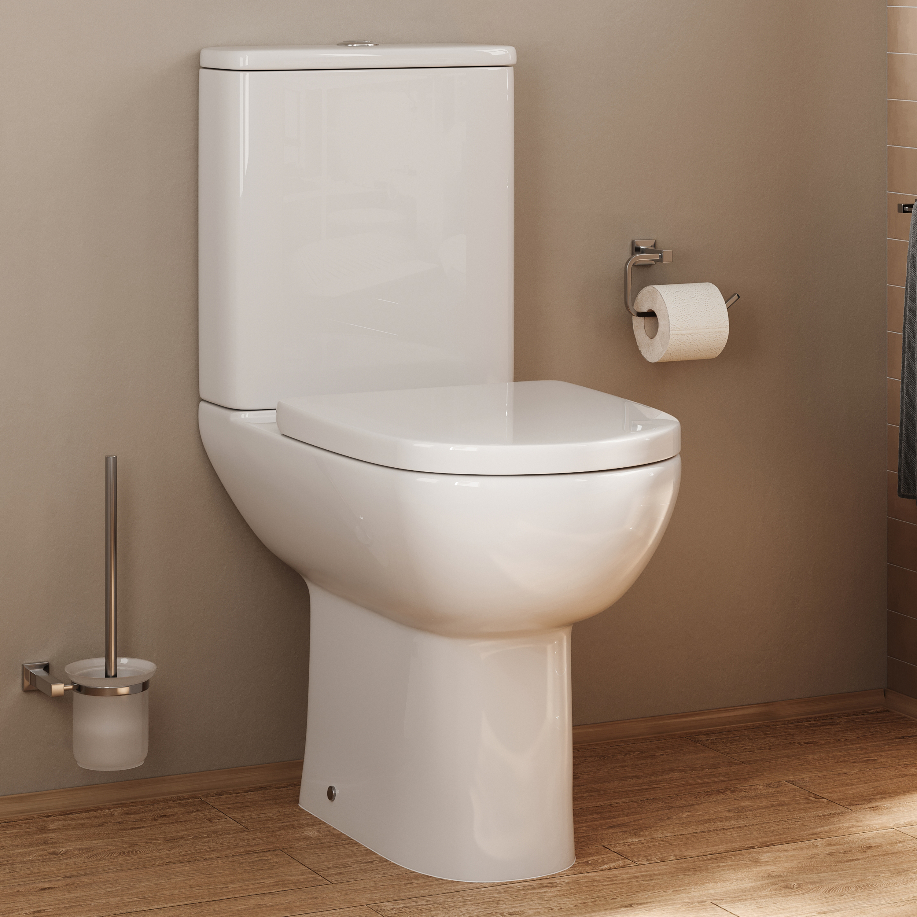 Anderson Rimless Comfort Height Close Coupled Toilet & Soft Close Seat