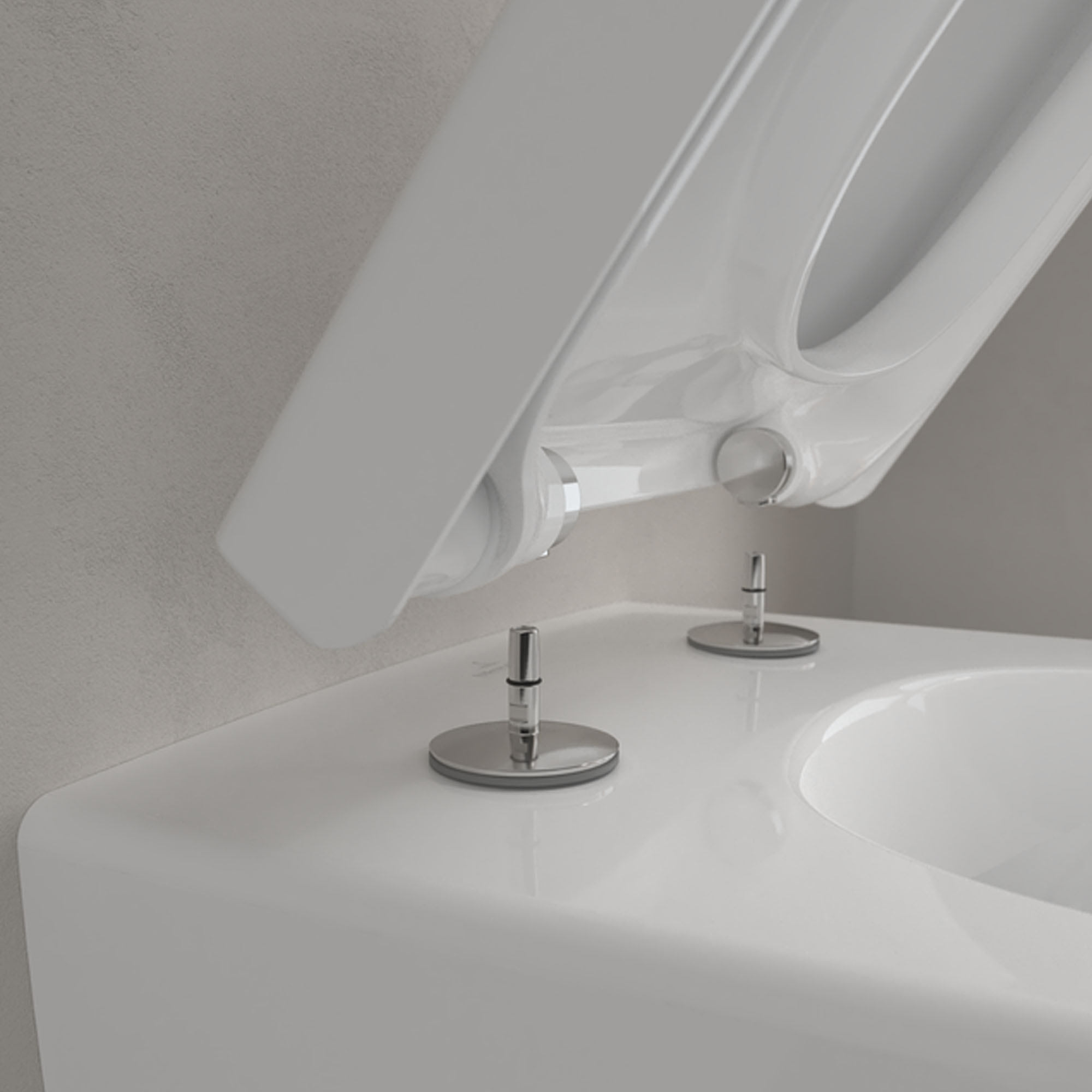 Villeroy & Boch Architectura TwistFlush Rimless Wall Mounted Toilet with Soft Close Toilet Seat 