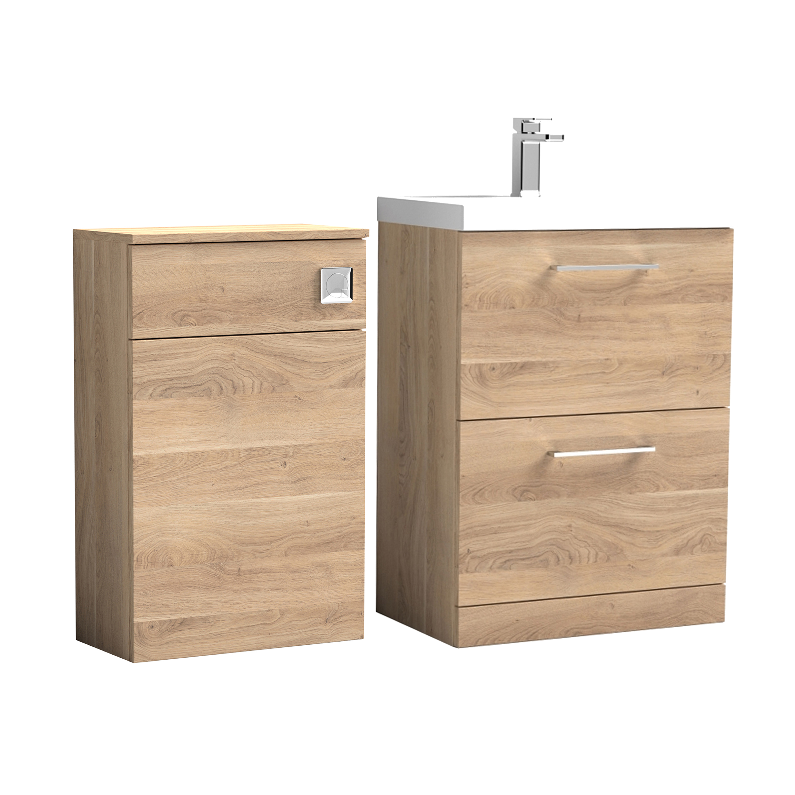 Erin 1100mm 2 Drawer Combination Basin & Toilet Unit