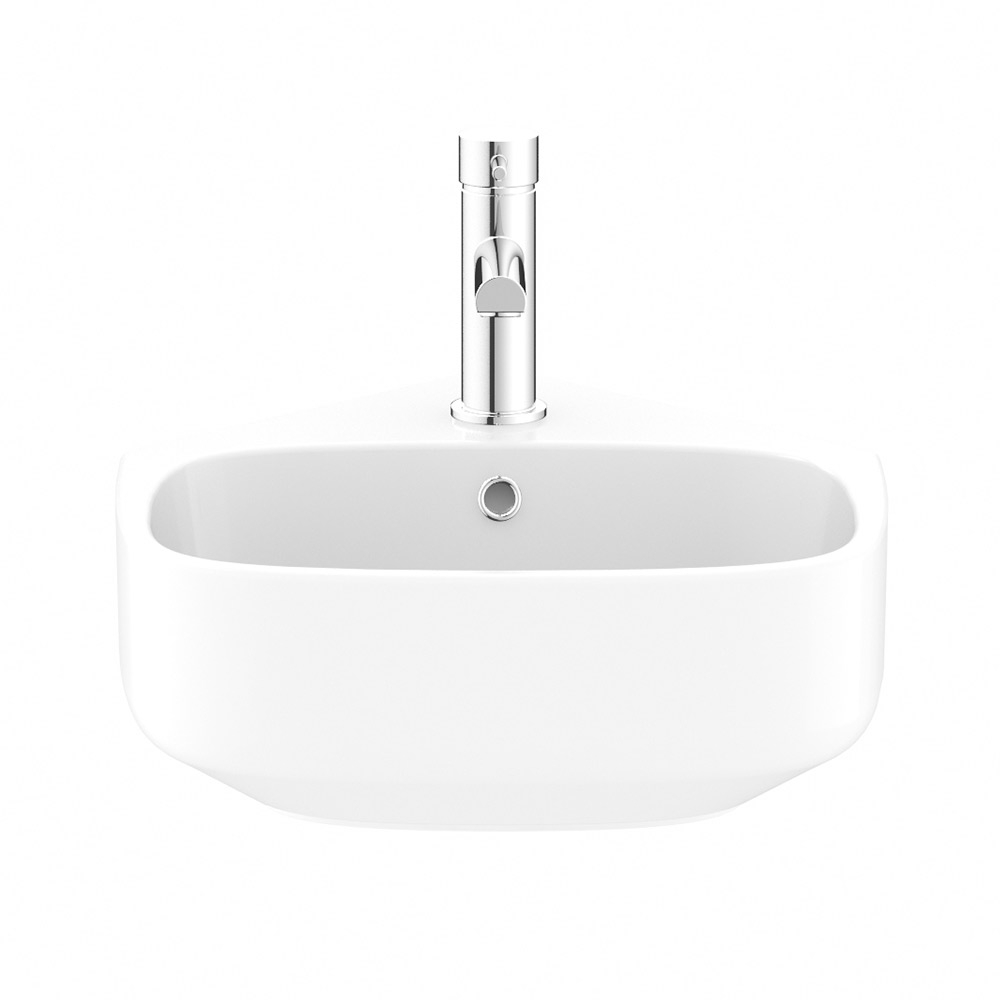 Crosswater Kai S Wall Hung Corner Basin - 420mm