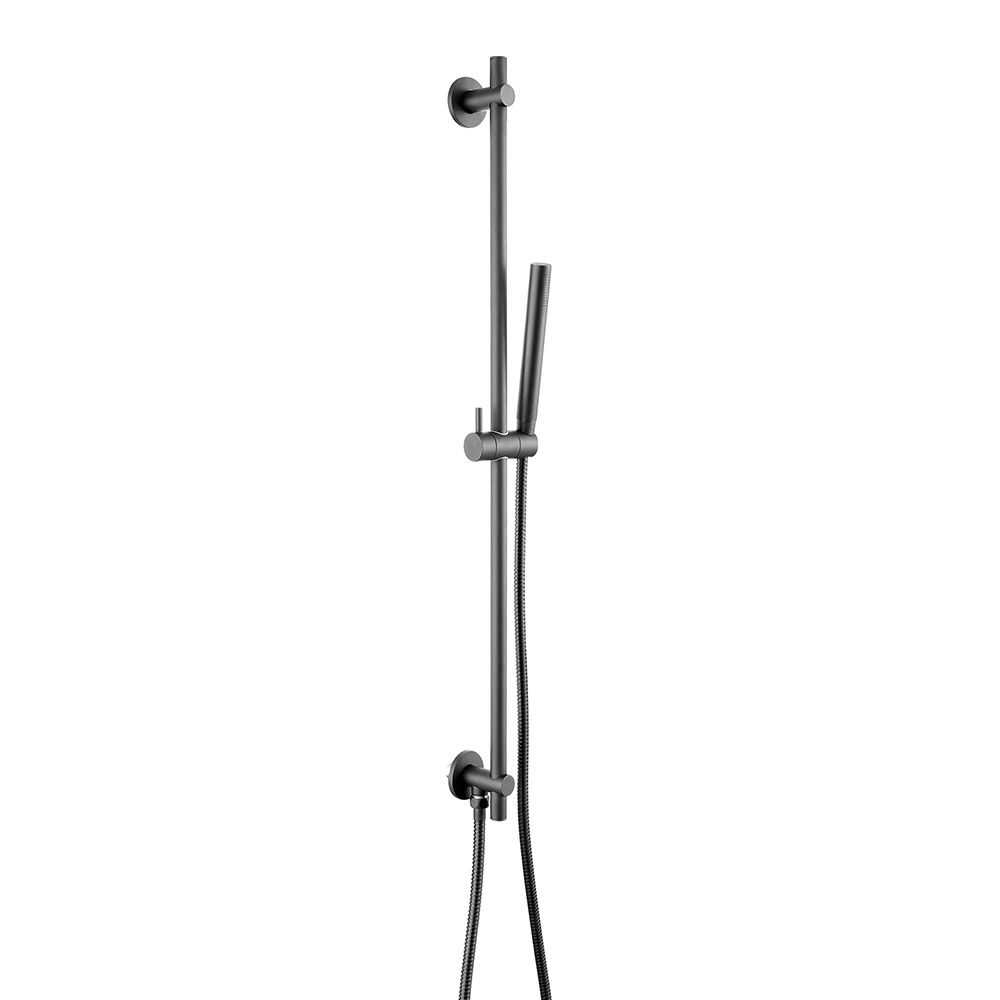 VOS Slide Rail Shower Kit with Shower Handset & Hose - Matt Black