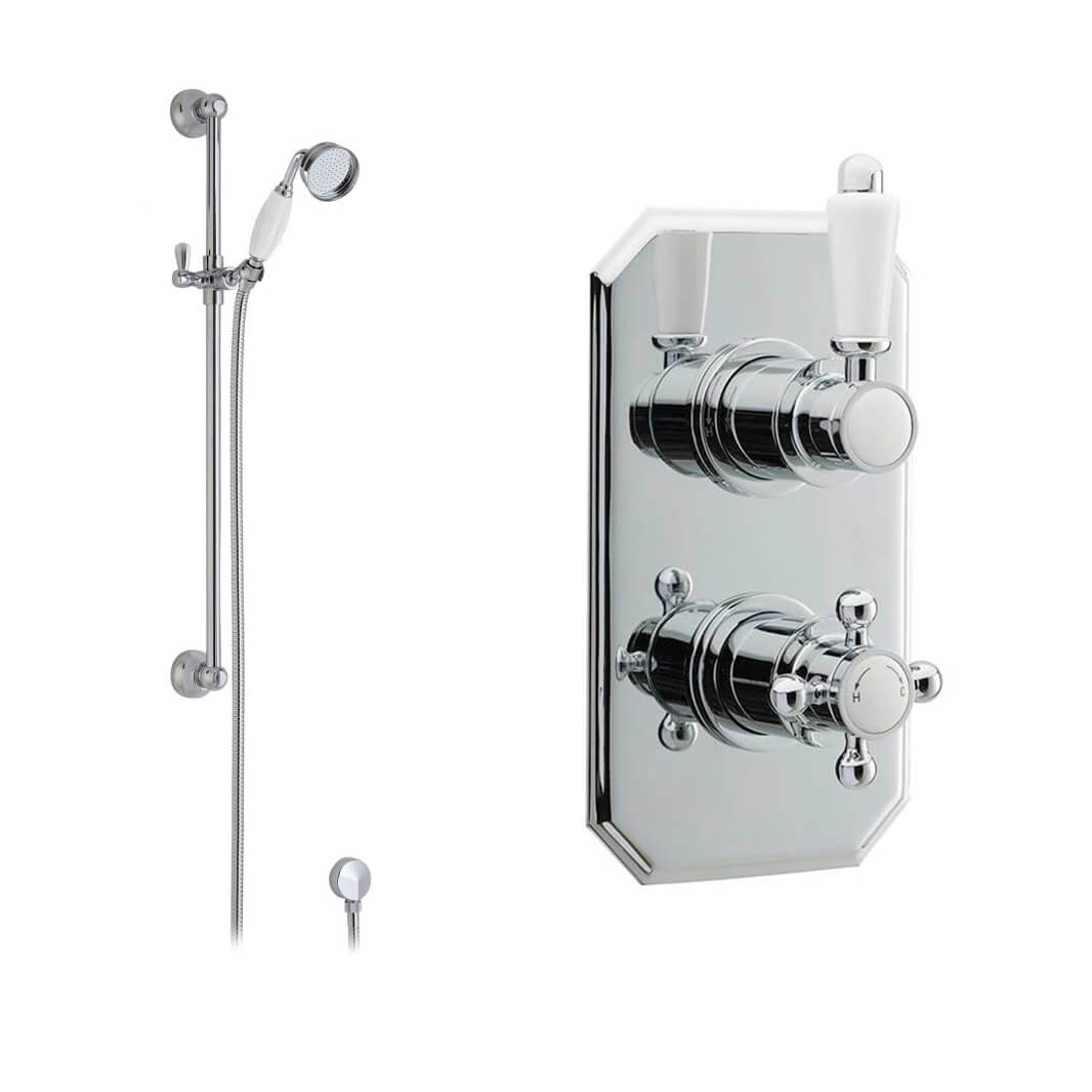 Butler & Rose Genevieve Concealed Thermostatic Shower Valve & Slide Rail Kit