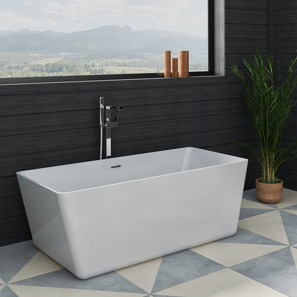 Vellamo Reve Waterfall Floor Mounted Bath Shower Mixer Tap