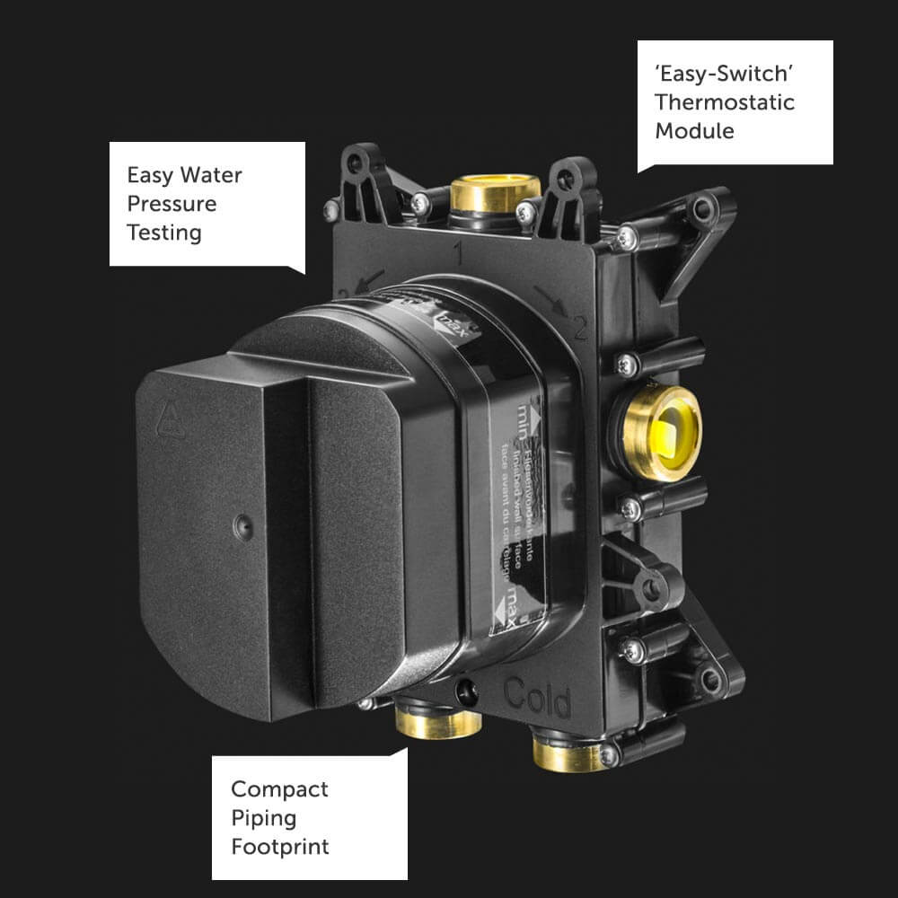 Crosswater 3ONE6 Stainless Steel 2 Outlet Concealed Shower Valve with Crossbox Technology