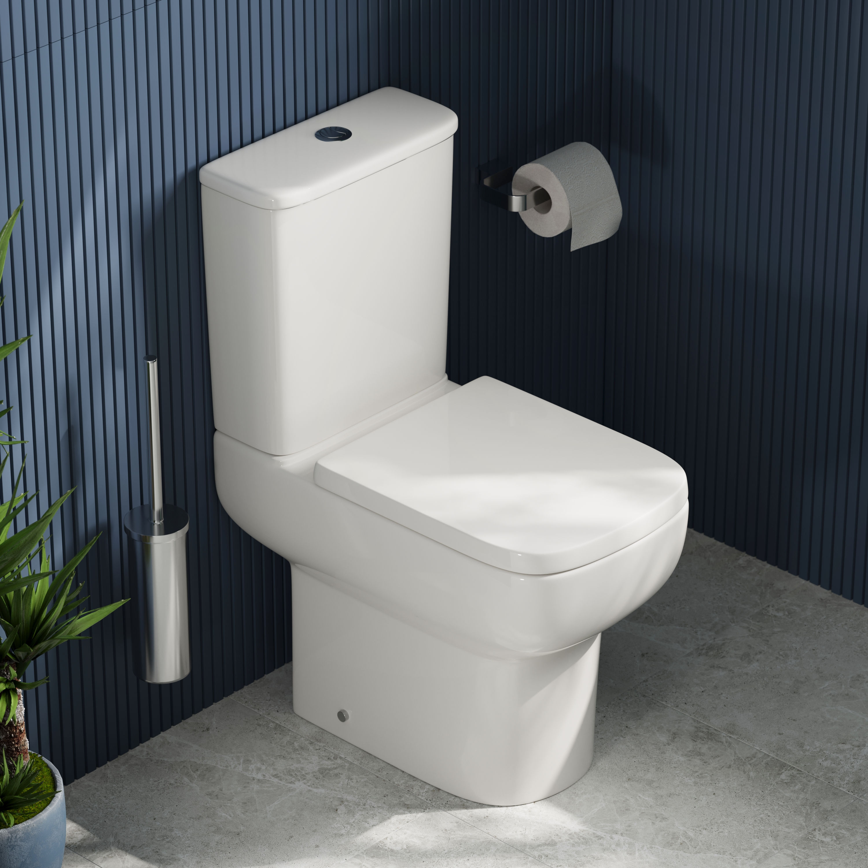 Harbour Icon Rimless Comfort Height Close Coupled Toilet & Soft Close Seat