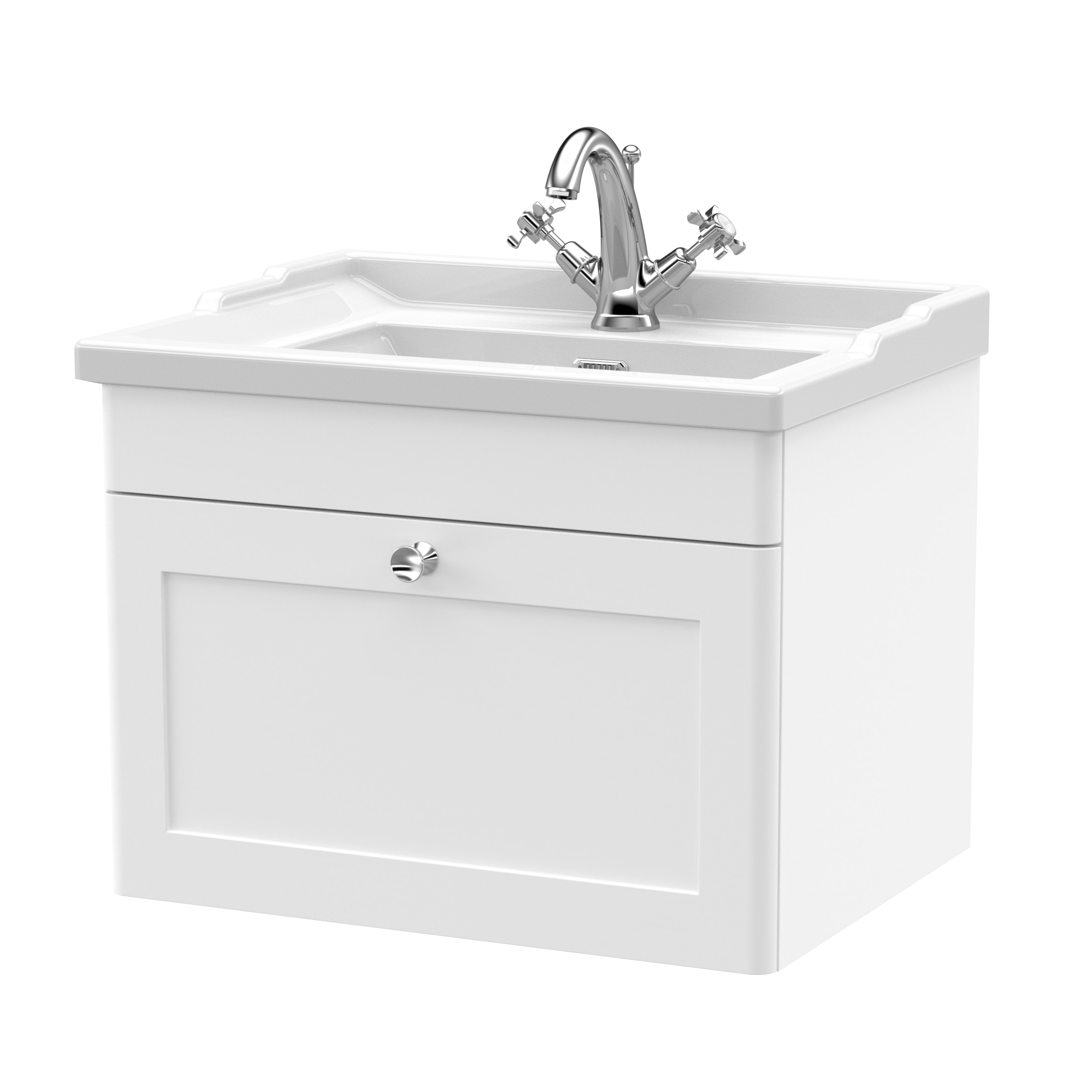 Butler & Rose Ophelia 600mm Wall Mounted 1 Drawer Vanity Unit & Basin