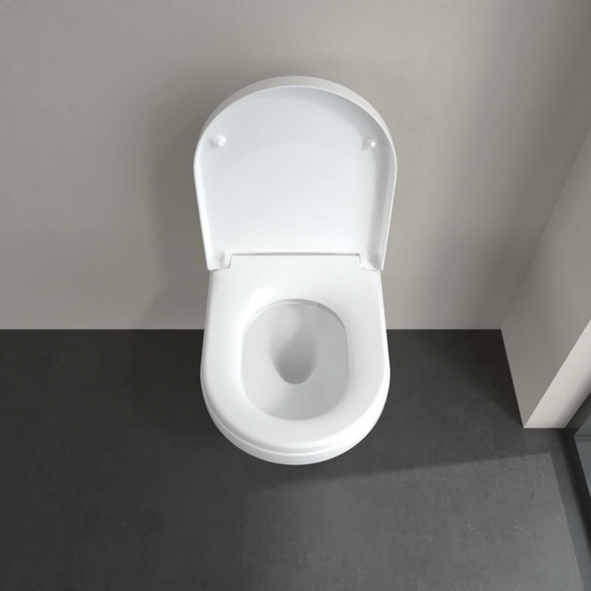 Villeroy & Boch Architectura TwistFlush Rimless Wall Mounted Toilet with Soft Close Toilet Seat 