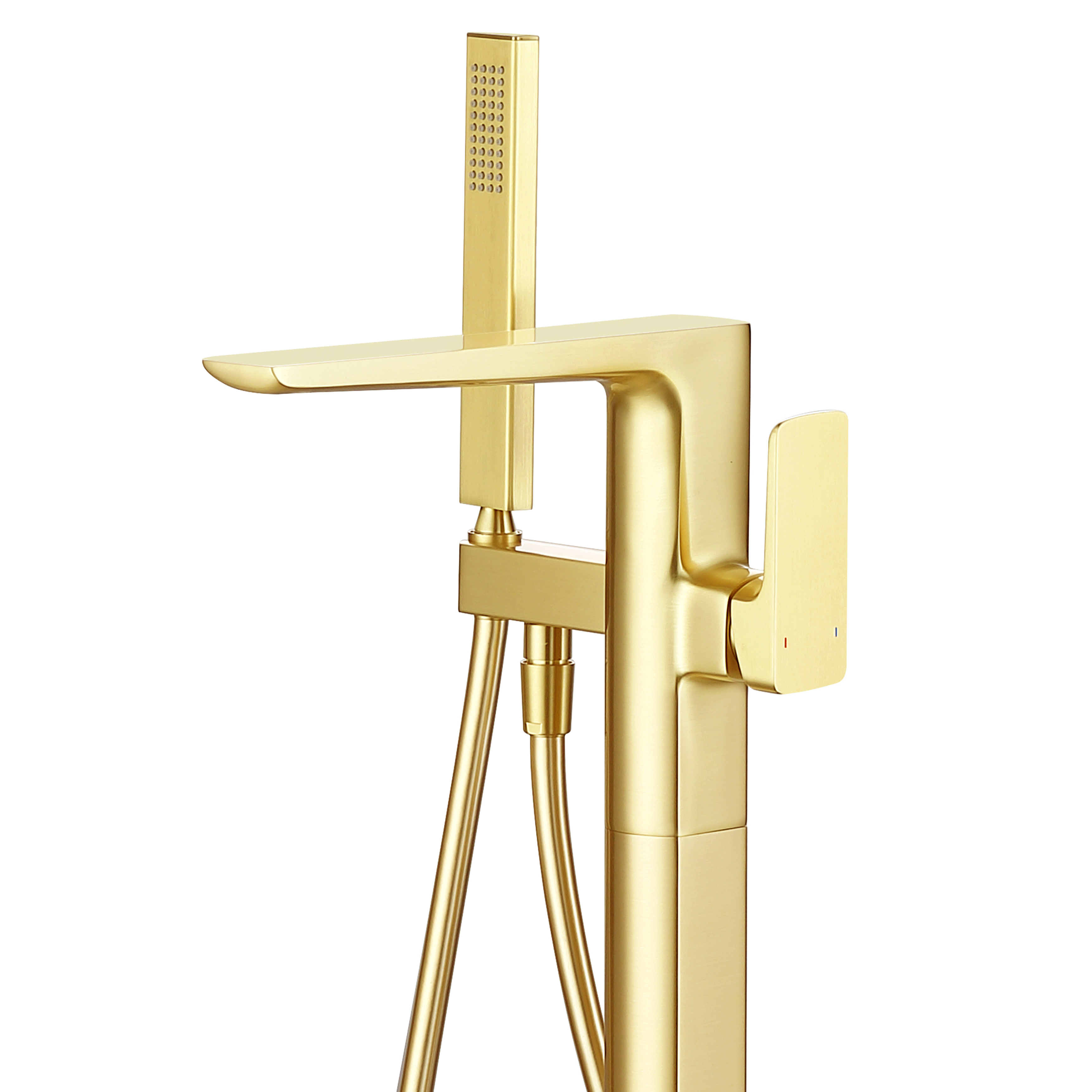 Harbour Status Floorstanding Bath Shower Mixer Tap - Brushed Brass