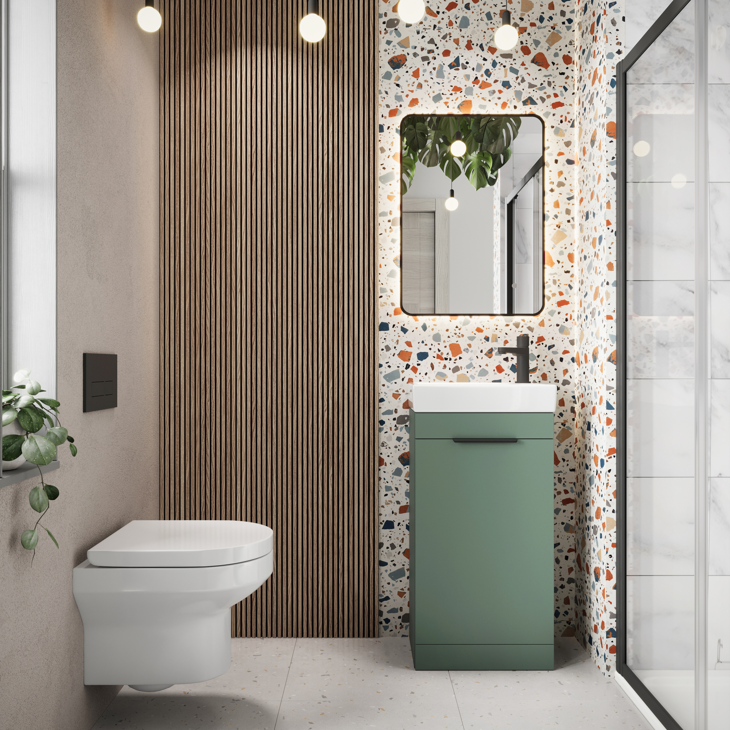 Riley 455mm Cloakroom Floorstanding Vanity Unit & Basin
