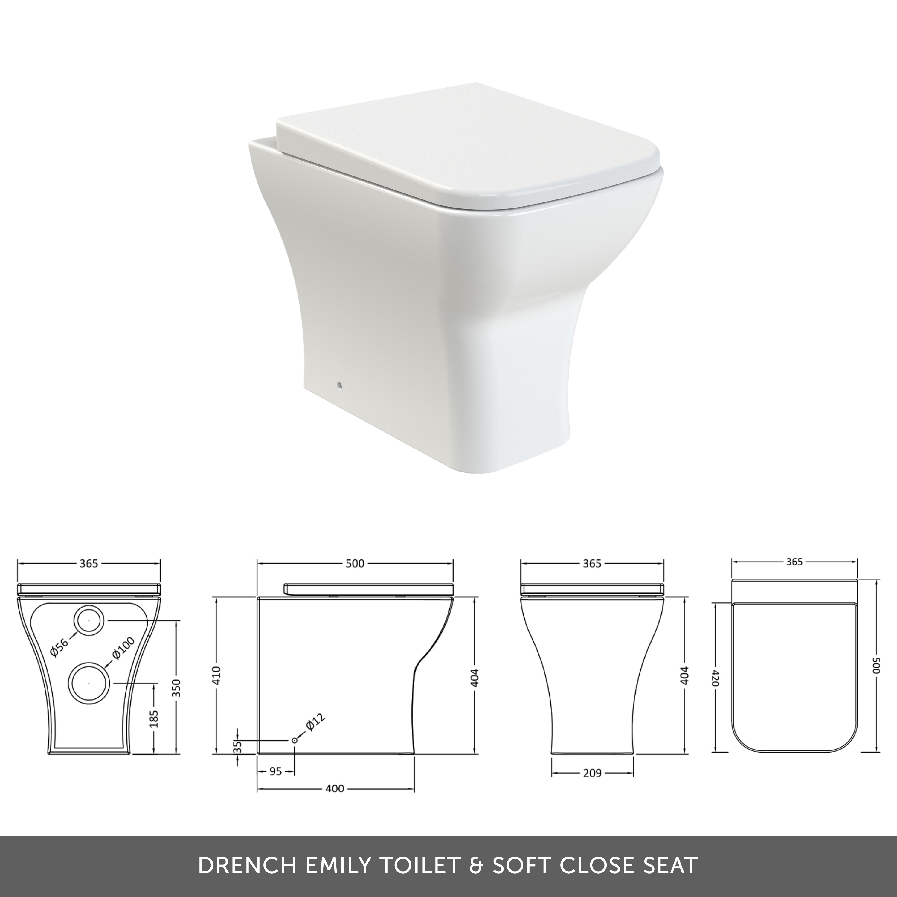 Vellamo Aspire 1100mm 2 Door Combination Basin & Toilet Unit - Gloss White