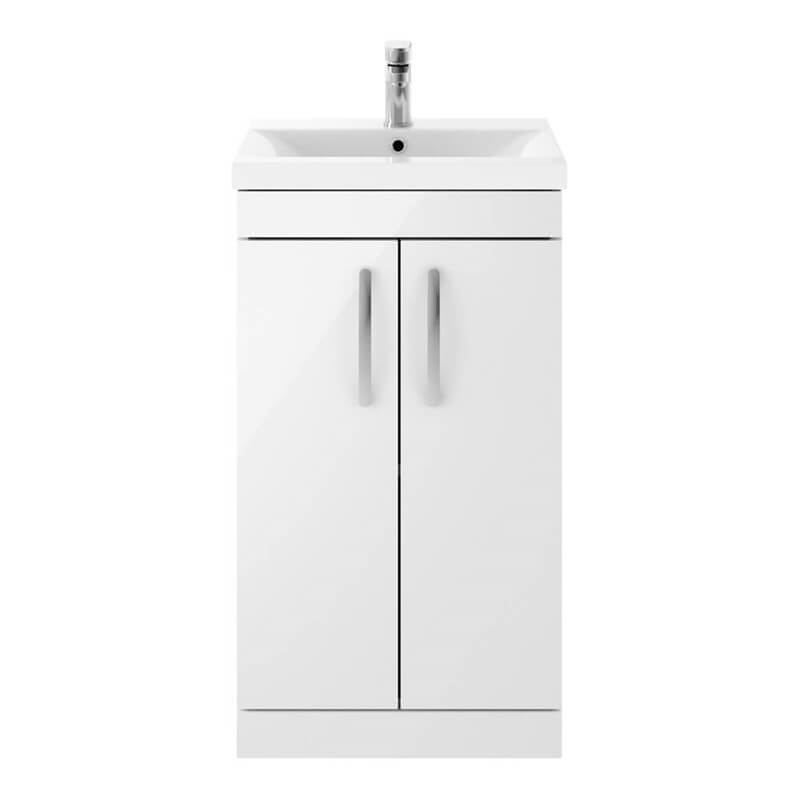 Emily 1000mm Combination Bathroom Toilet & Sink Unit - White Gloss