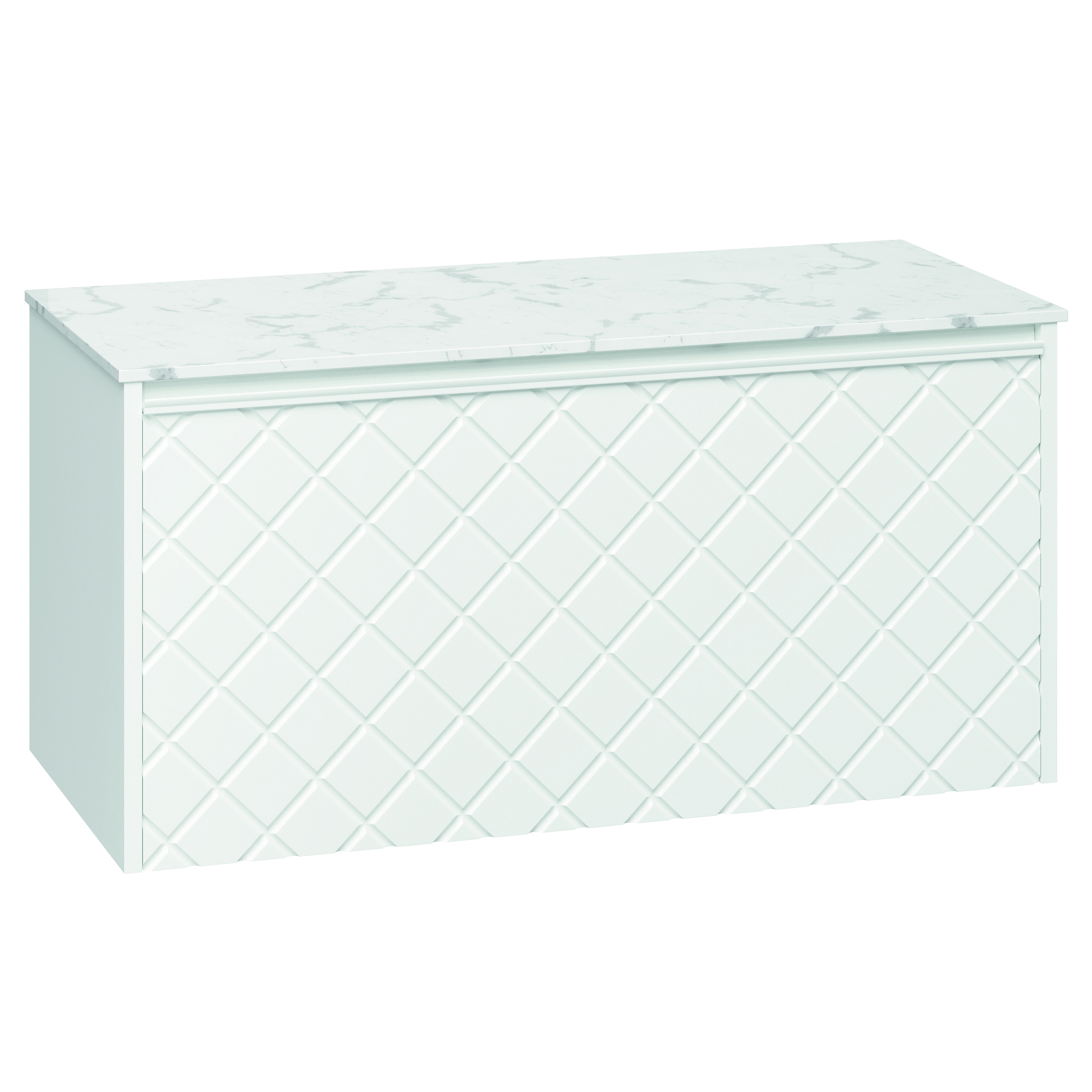 Crosswater Vergo 1000mm Wall Hung Single Crosshatch Drawer Vanity Unit & Countertop Options