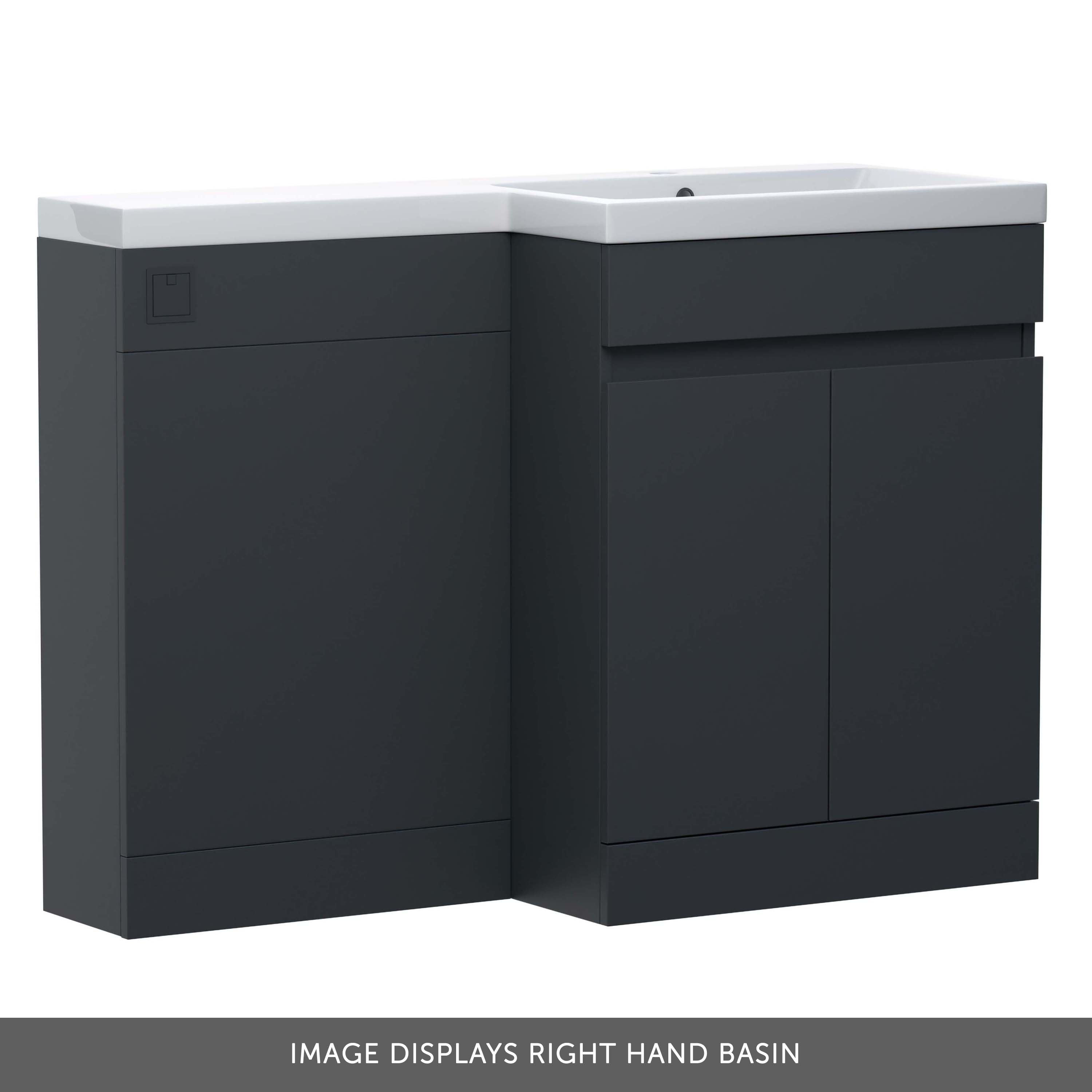 Dylan 1100mm Combination Basin & Toilet Unit - Matt Anthracite