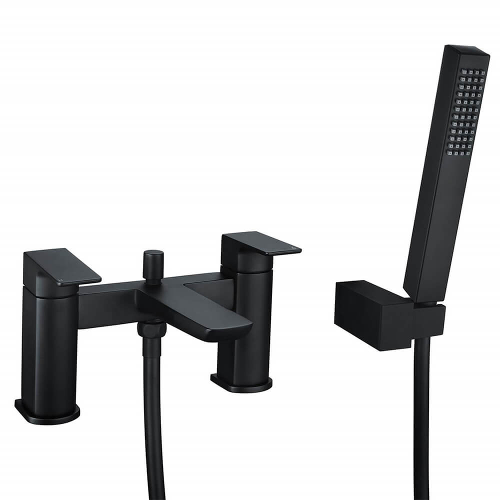 Harbour Status Matt Black Bath Shower Mixer Tap