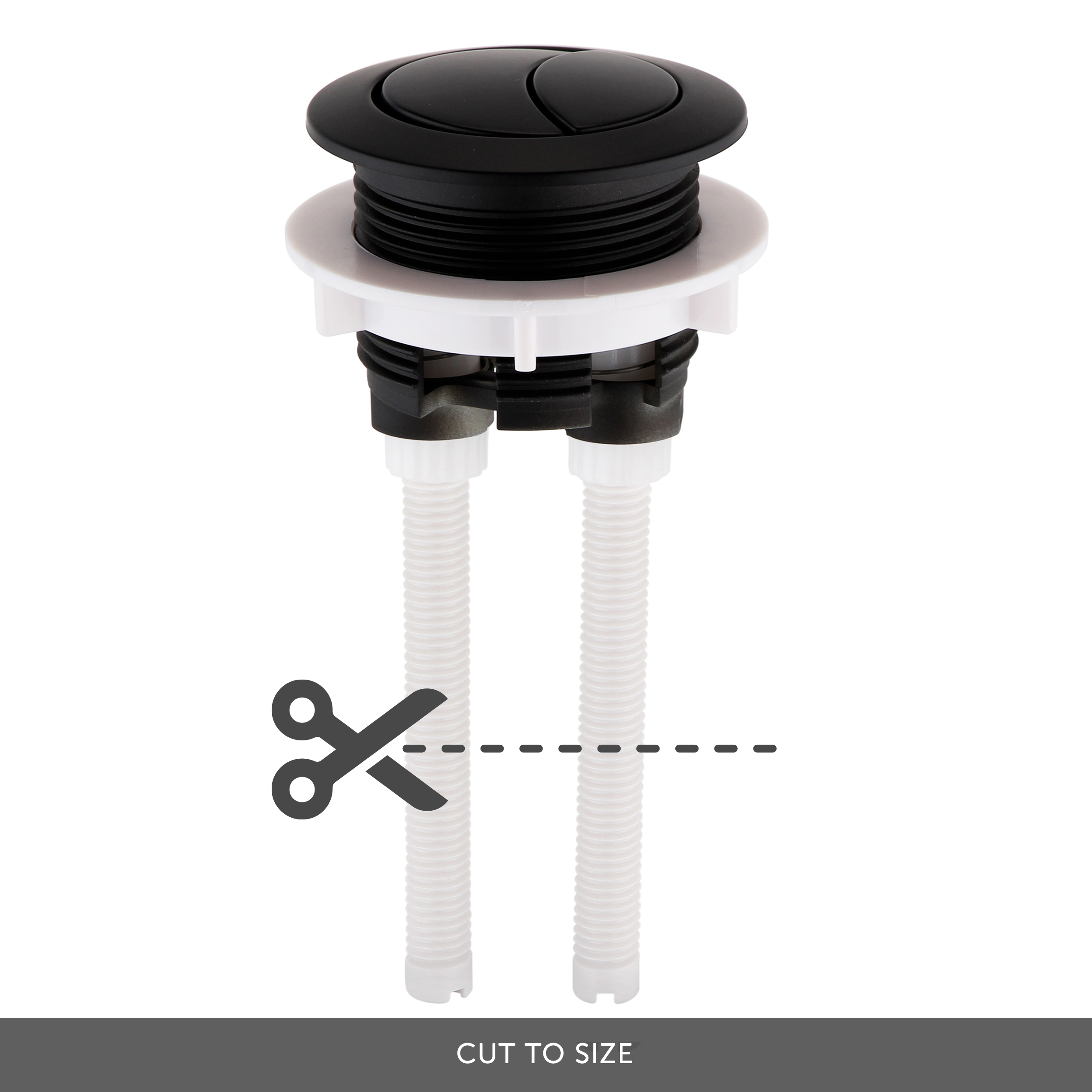 Harbour Cistern Flush Button 38mm - Matt Black