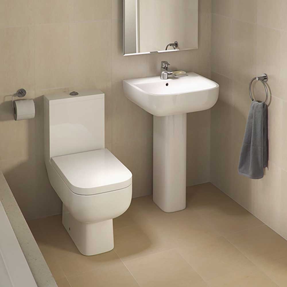 RAK Series 600 1 Tap Hole Basin & Full Pedestal - 520mm