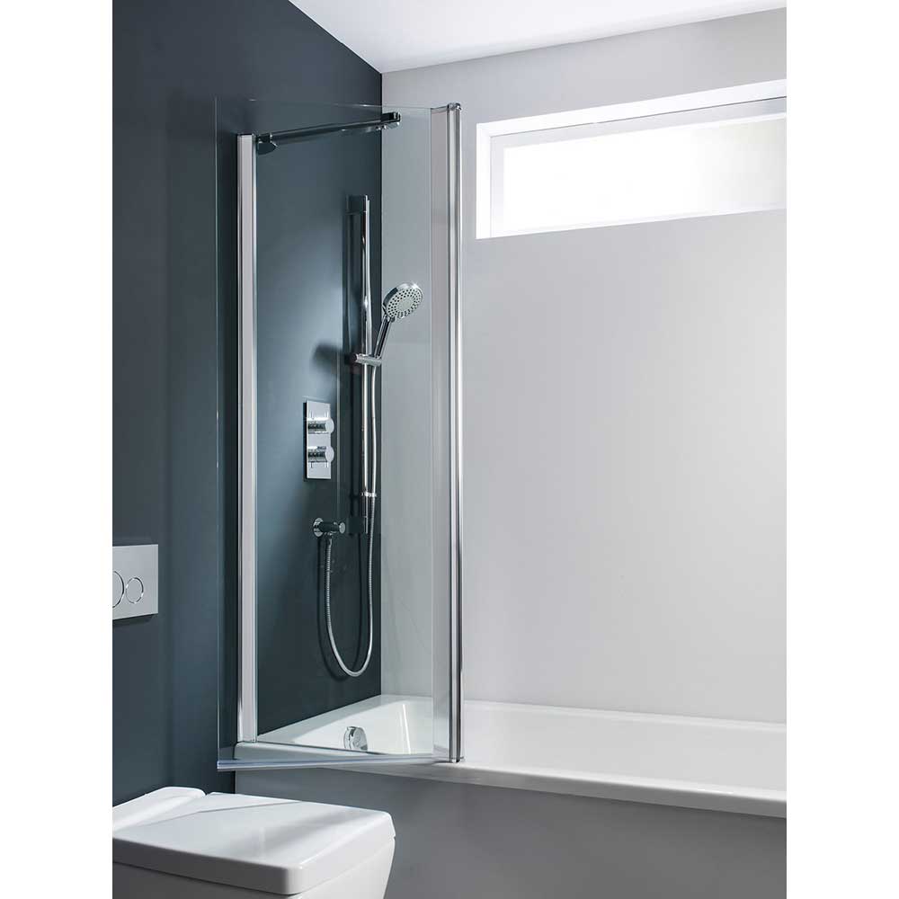 Crosswater Design Double Panel Bath Screen - 1500 x 1060mm