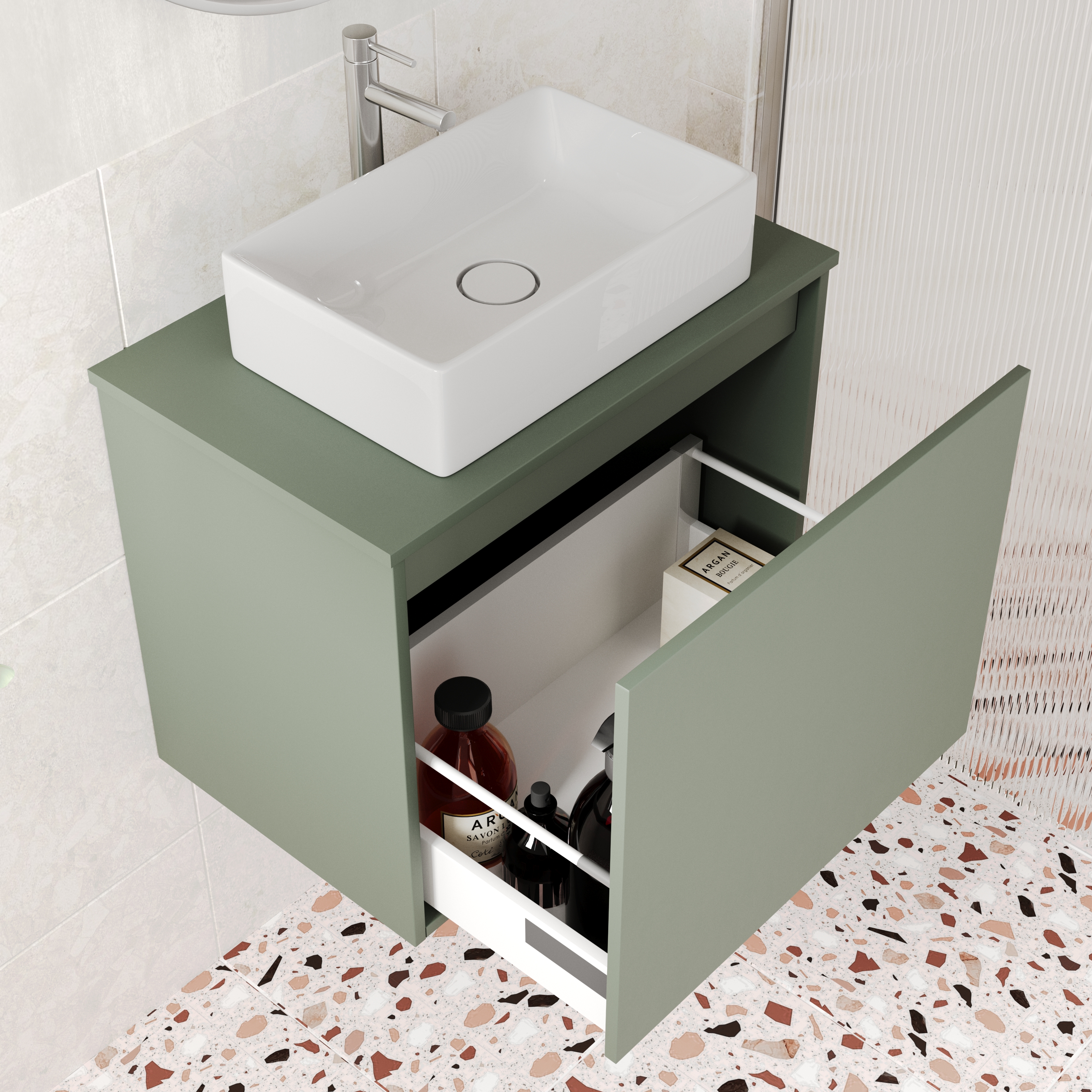 Billy 600mm Wall Hung Vanity Unit & Countertop