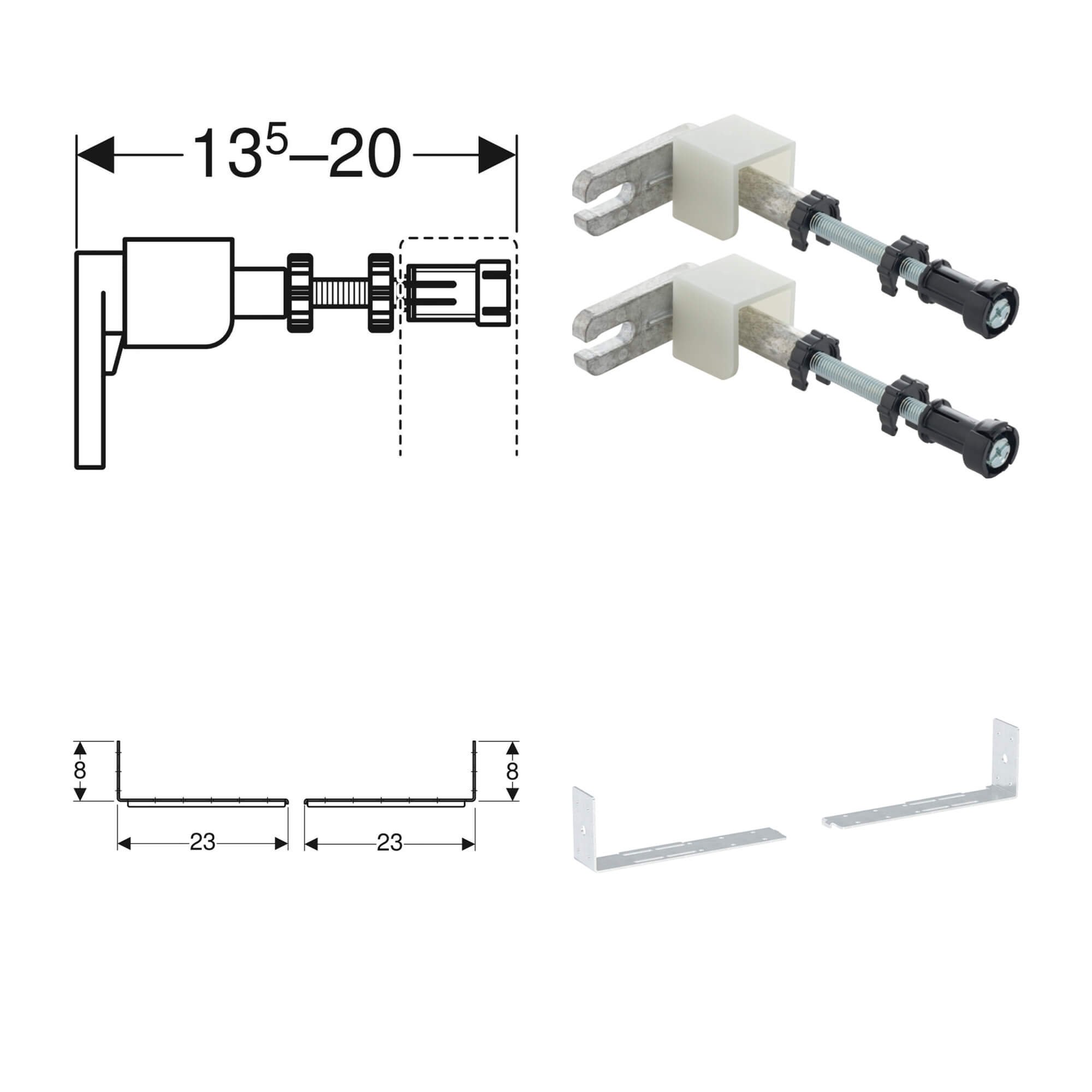 Geberit Duofix Wall Hung Frame & Cistern - 12cm