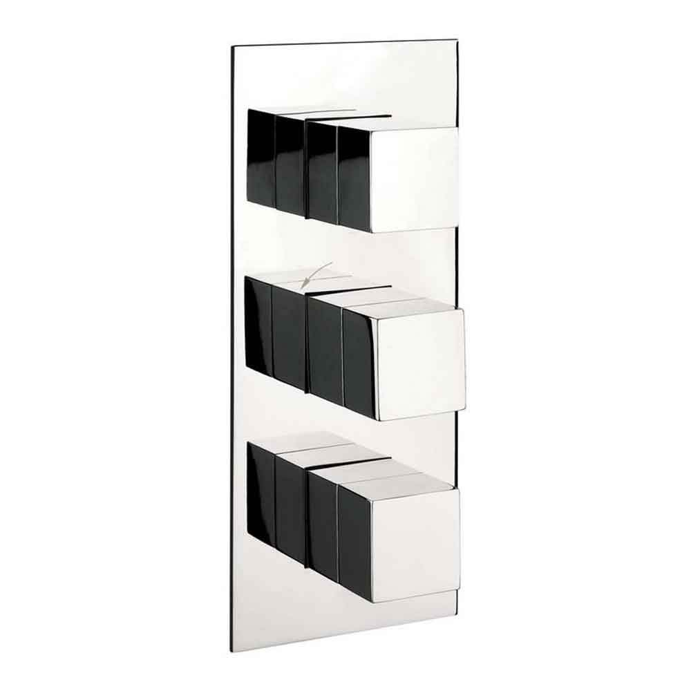 Crosswater Water Square Thermostatic Shower Valve 3 Control - Portrait