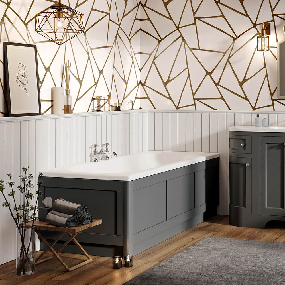 Butler & Rose Wooden End Bath Panel - 750mm - Spa Grey