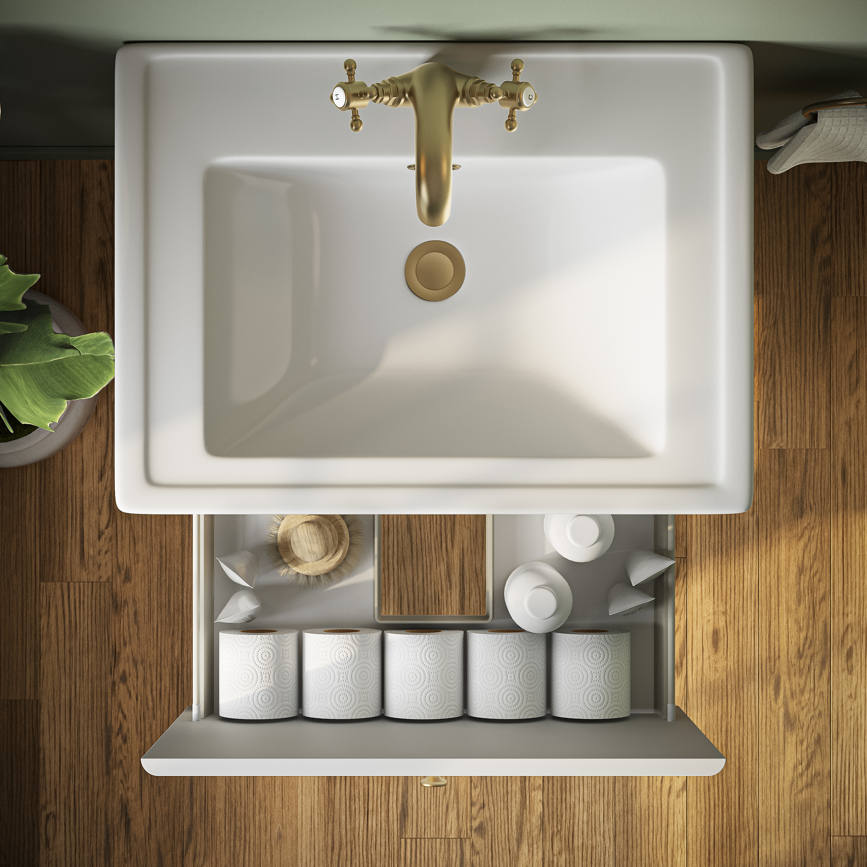 Butler & Rose Ophelia Traditional Toilet & 600mm Wall Hung Vanity Unit Bathroom Suite